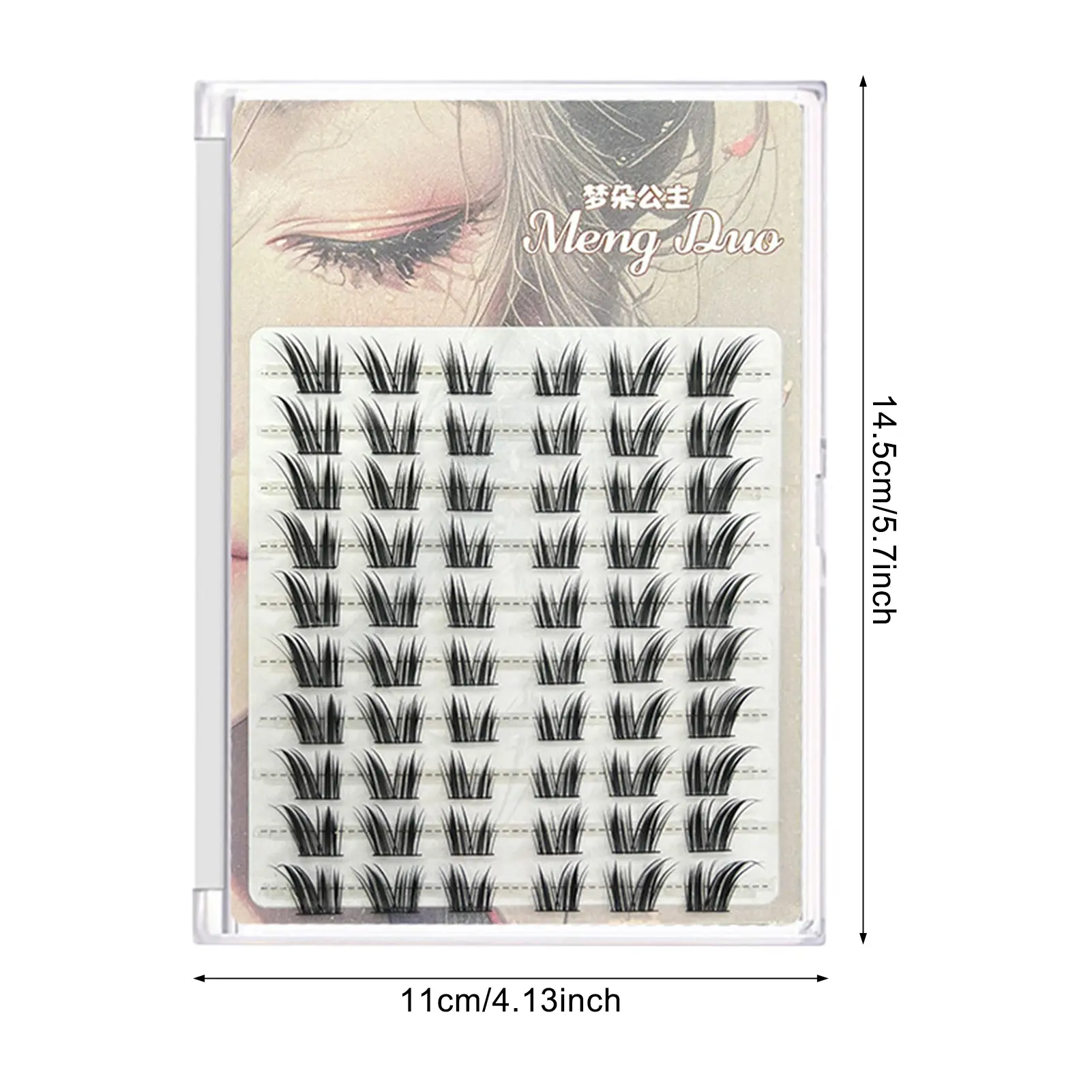 10 Rows Individual False Eyelashes Natural Soft Cluster Lashes Reusable False Eyelashes Extension Makeup Tool for Women