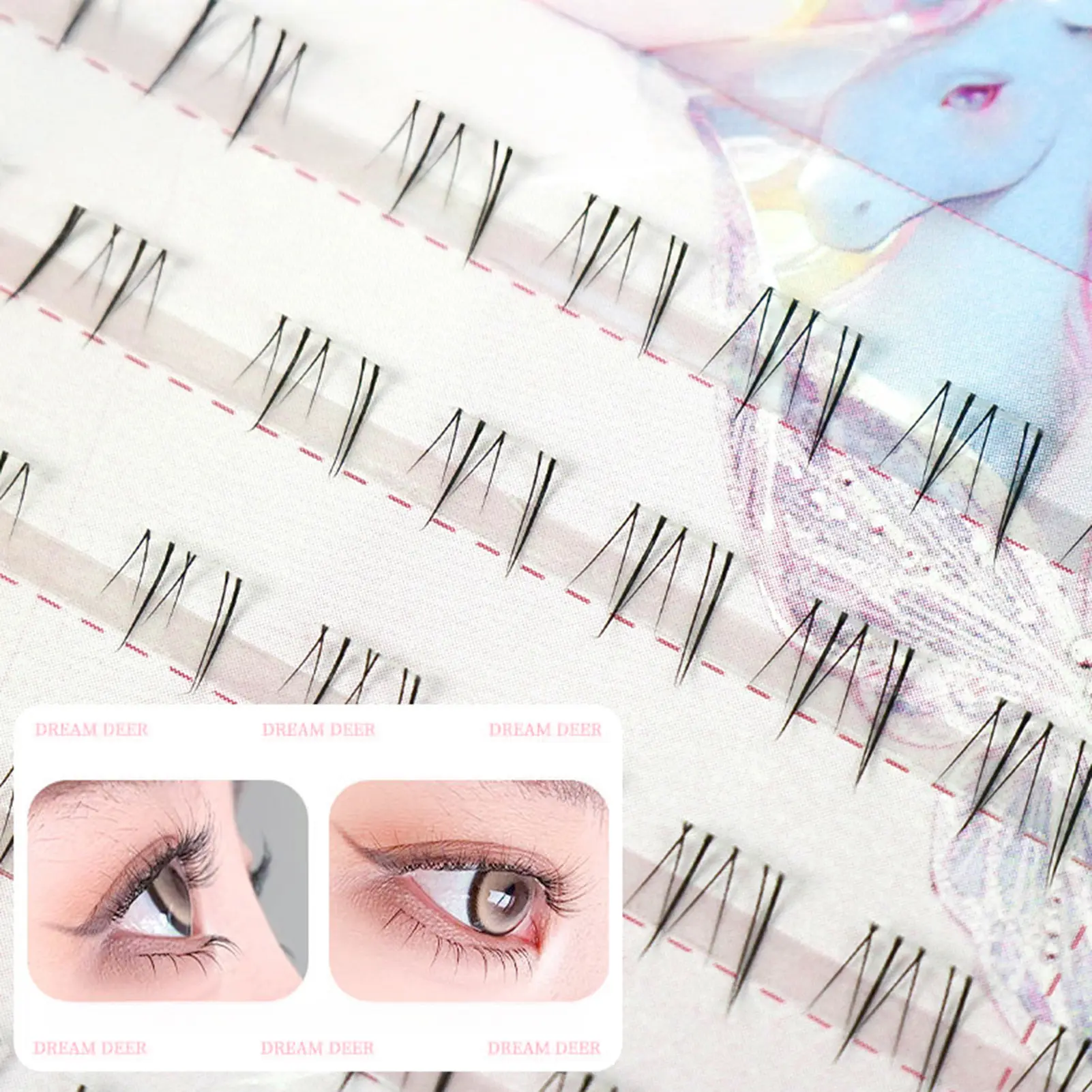 False Eyelashes Natural Lower Eyelash Clusters Woman Wispy Under False Lashes for Festival Party Wedding Dating Makeup Tools