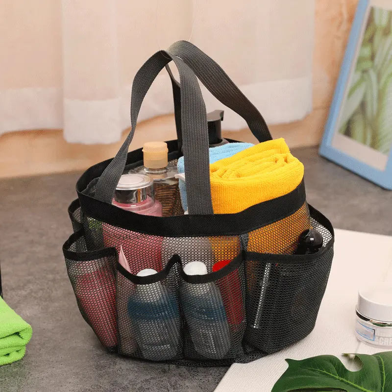 Mesh, Portable, Large, Durable, 8 Pockets Mesh Beach Bags Tote Bag Vacation Beach Toy Bag Oversized Pool Bag Swimming Bag