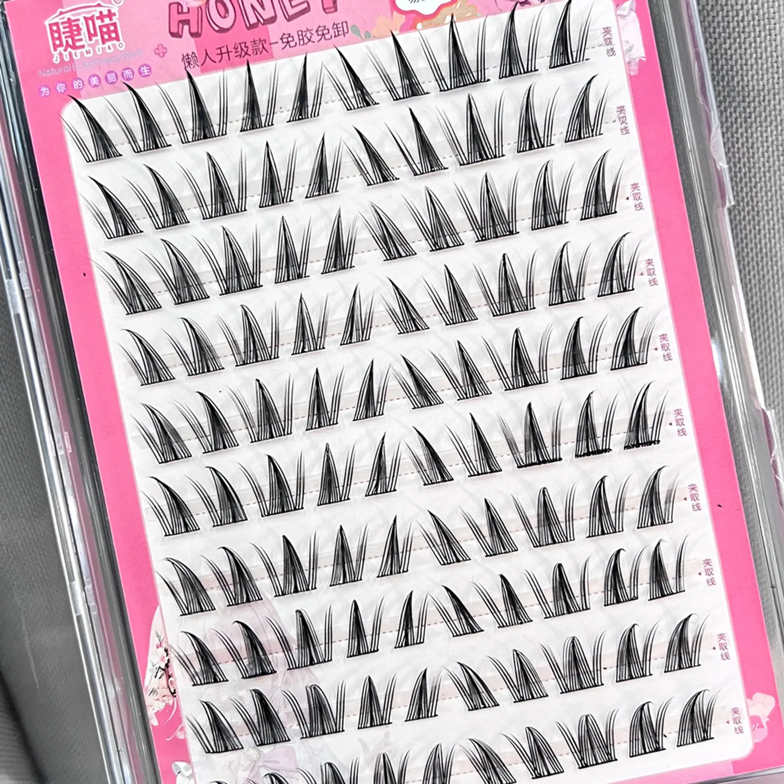 False Eyelashes Mix Length Self Adhesive Lash Clusters Comic Long-Lasting Fake Lashes Perfect for Girls Night Out Eye Makeup