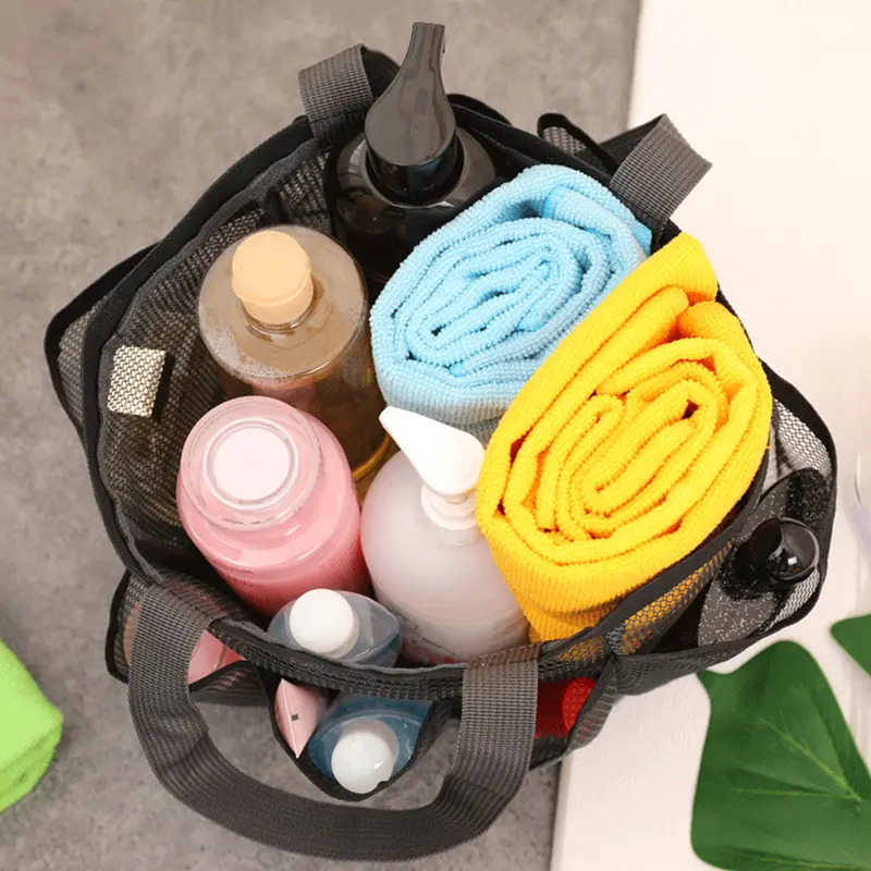 Mesh, Portable, Large, Durable, 8 Pockets Mesh Beach Bags Tote Bag Vacation Beach Toy Bag Oversized Pool Bag Swimming Bag