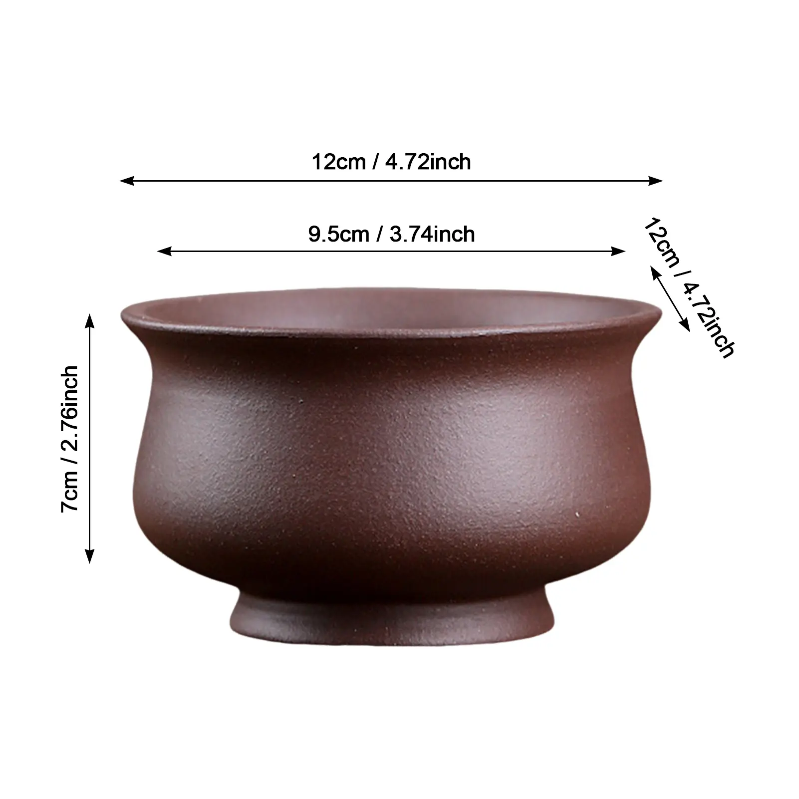 Purple Porcelain Ceramic Flower Pots Drain Hole With Vent Design Easy To For Indoor Outdoor Plants Desktop Bowl Bonsai Basin
