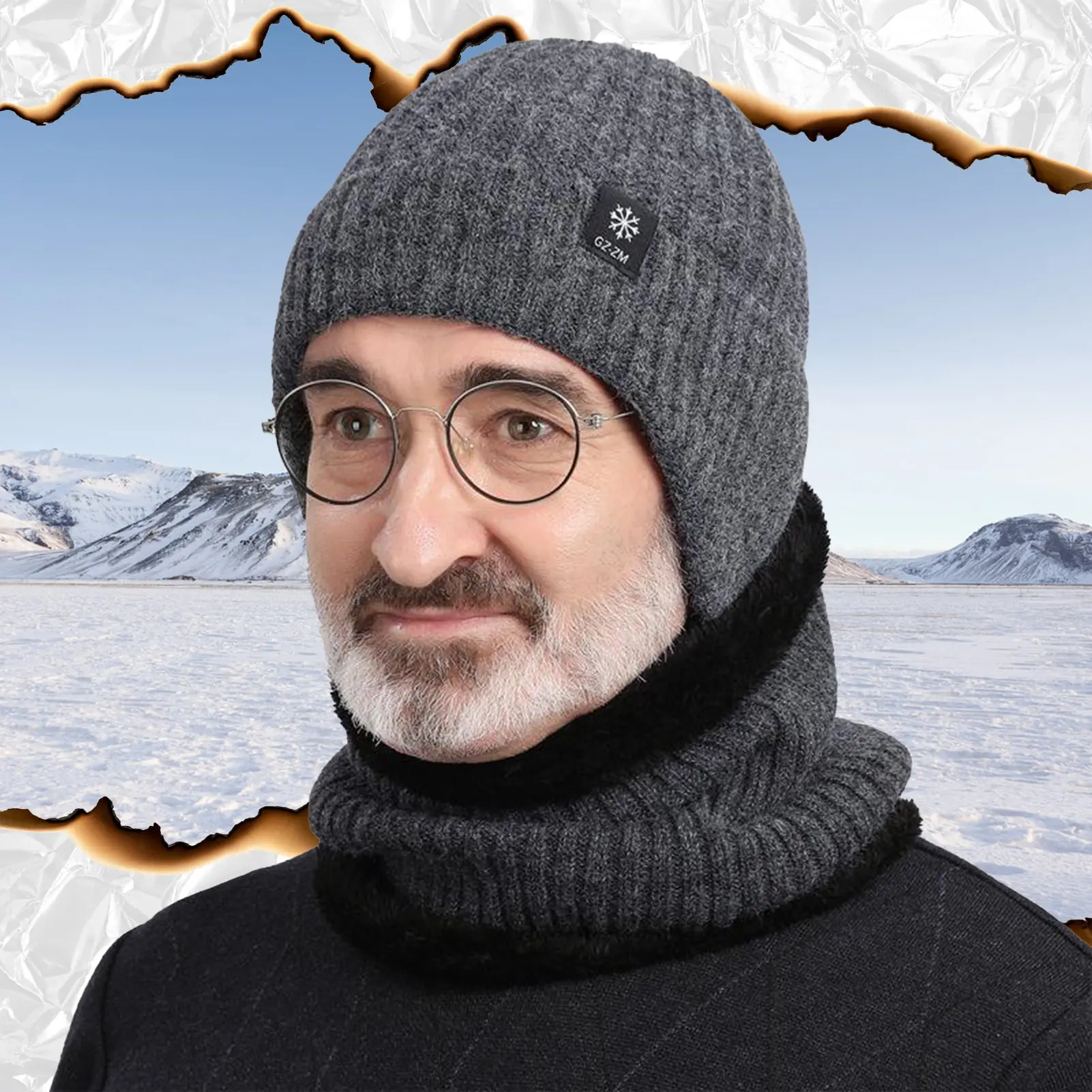Men's Winter Knitted Warm Hats Soft Stretch Ear Protection Thickened Knitted Wool Cap Beanie Suitable For Cold Weather