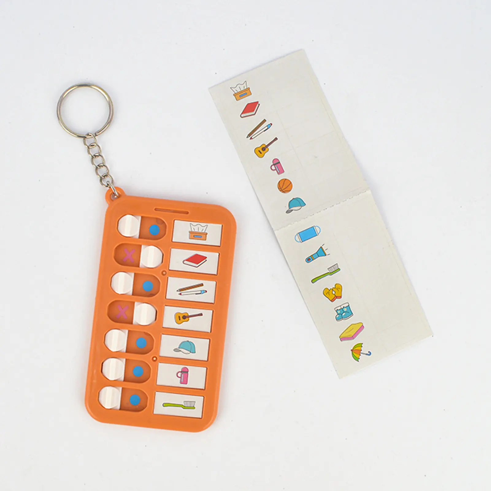 Children's Self-discipline Punch Key Chain Memo Board Daily Plan Punch Housework Chart Multifunctional Time Management Table