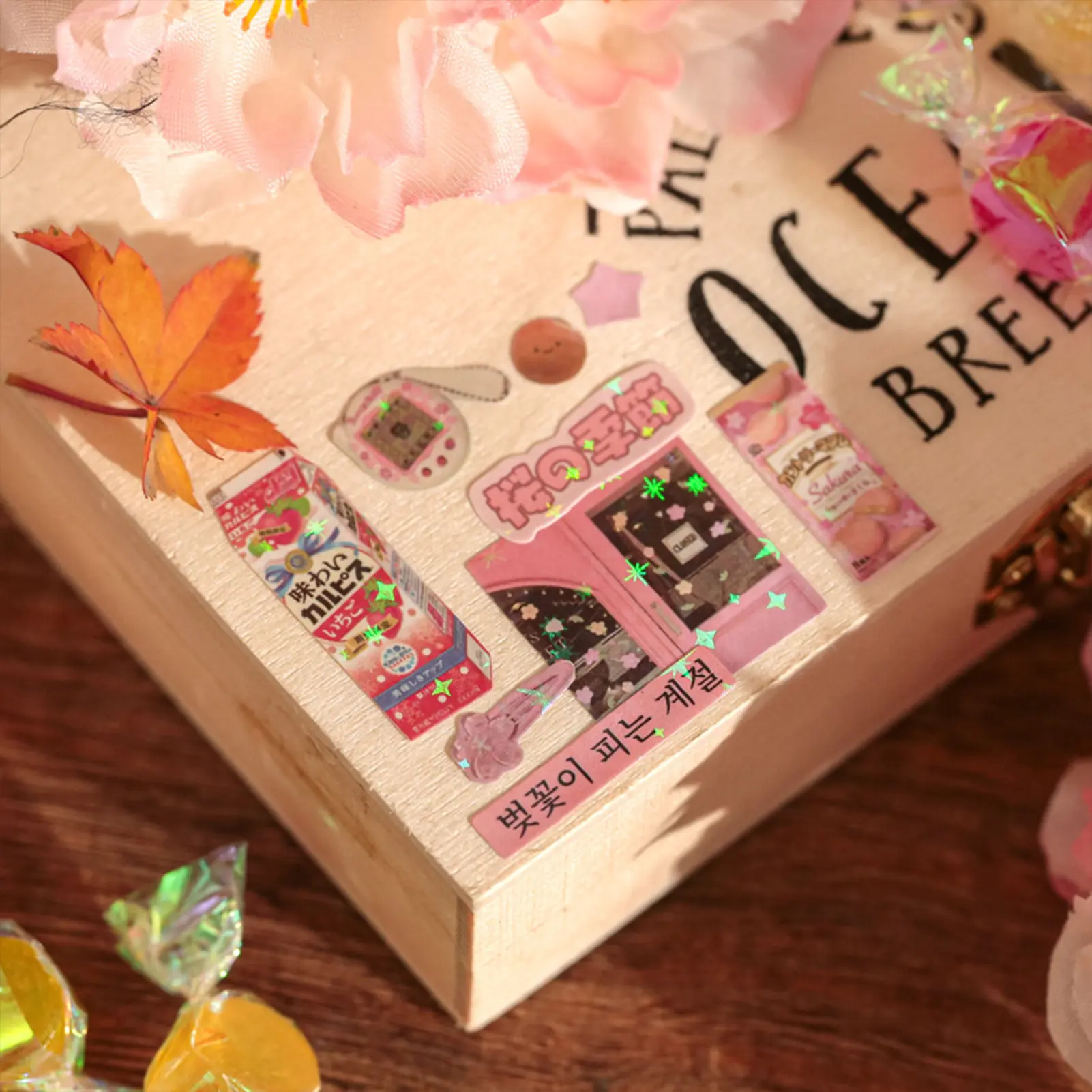 Japanese Style Cute Stickers Book  Desserts Portable Easy to Tear Aesthetic Decorative Stickers for Scrapbook Books Cups