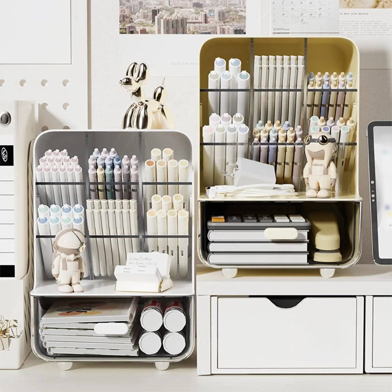 Students' Large-capacity Oblique Pen Holder Desk Stationery Storage Box School Office Desk Sundry Storage Rack Desk Storage Box