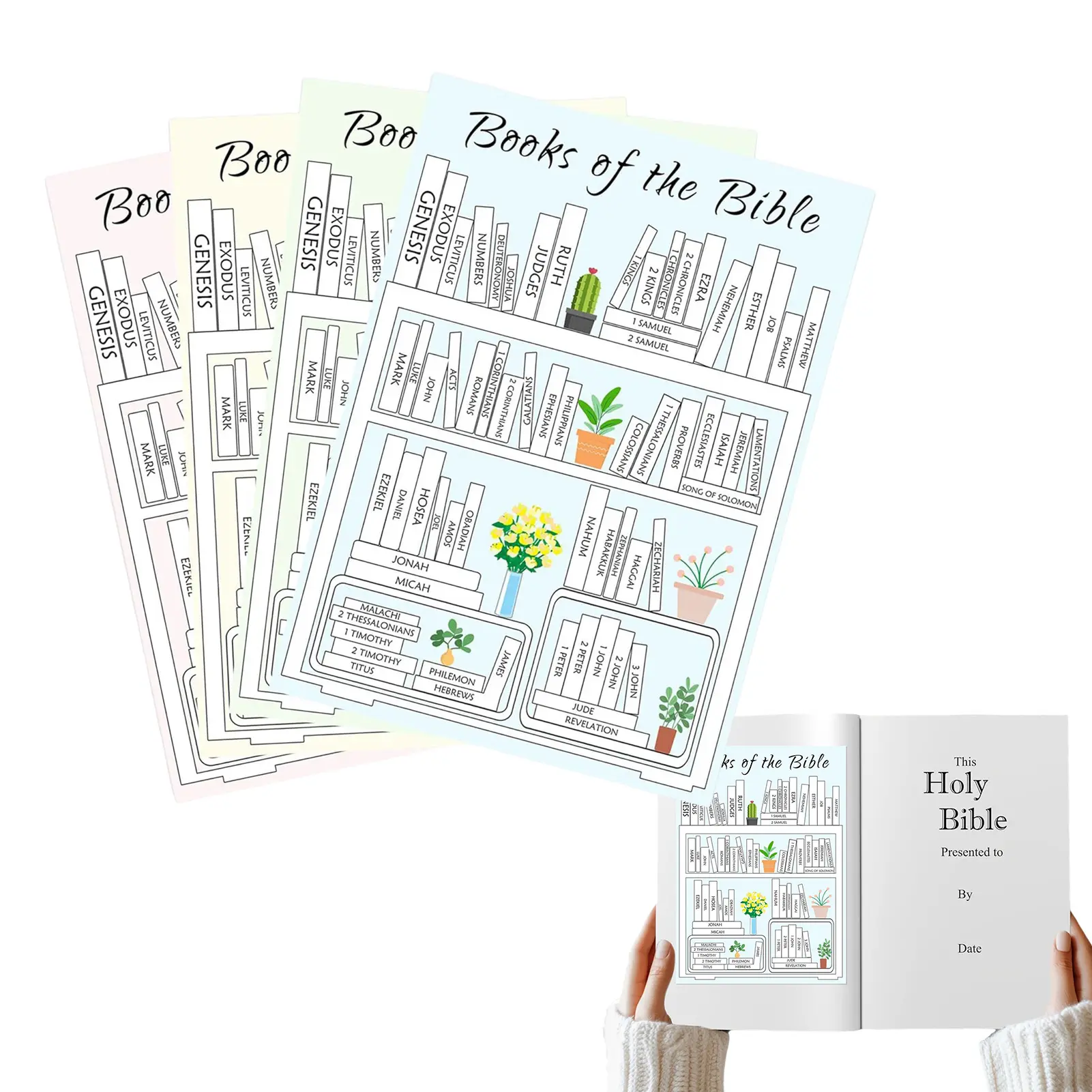 Bible Stickers Stickers 8 Learning And Reading Aids Children's Christian Diary Stickers Learning Progress Stickers Learning Tool