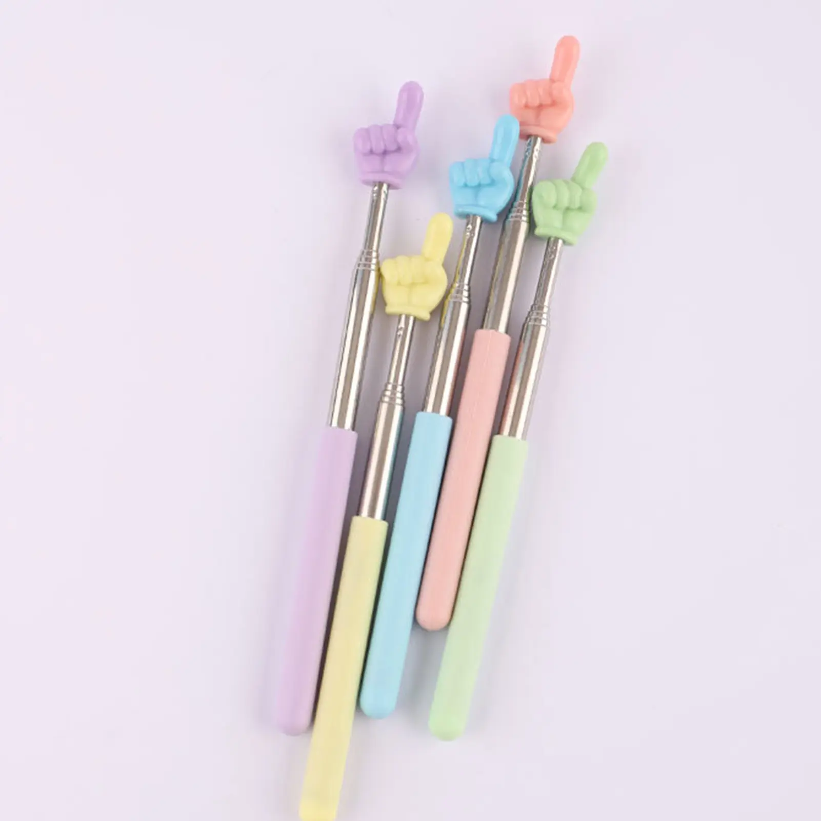 Macaron Color 68cm Retractable Finger Reading Stick Telescoping Teacher Pointer Teacher Hand Pointer for Classroom Kids Reading