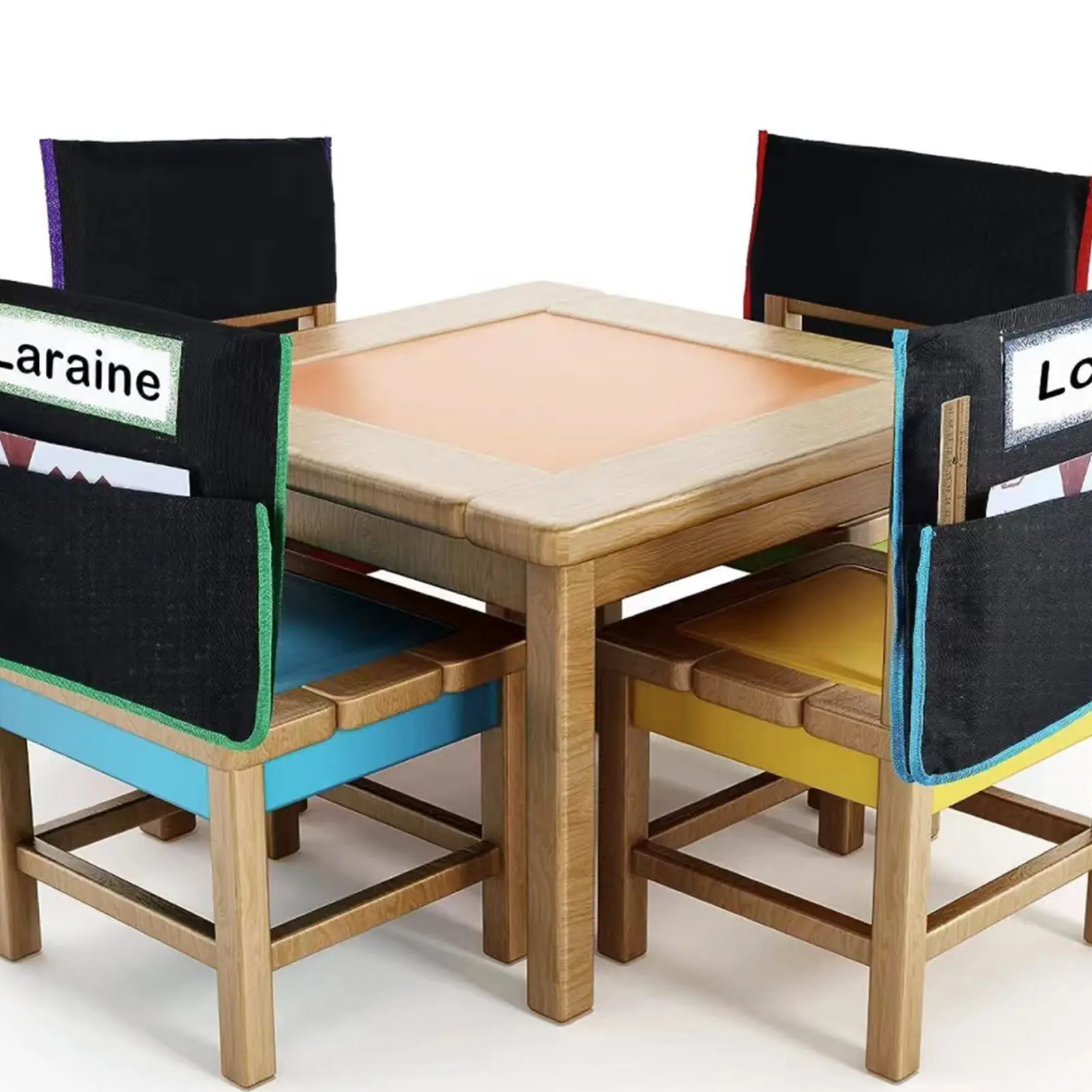 School Seat Chair Storage Pocket Chairback Buddy Organizer Pockets with Label Slot Multiple Pockets for School Home Classroom
