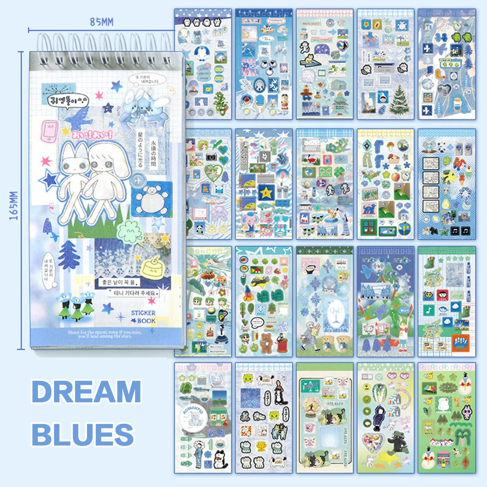 Cute Girly Die-Cut t Stickers Book Funny Trendy DIY Craft Decorative Sticker Korean Style Decorative Sticker Books Cups Pen