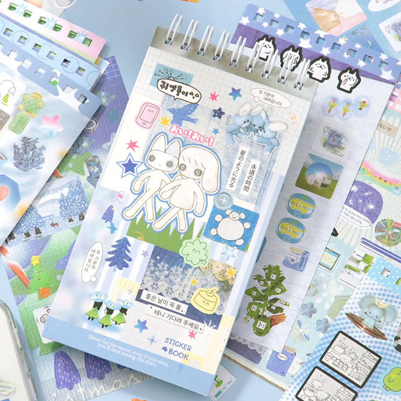 Cute Girly Die-Cut t Stickers Book Funny Trendy DIY Craft Decorative Sticker Korean Style Decorative Sticker Books Cups Pen