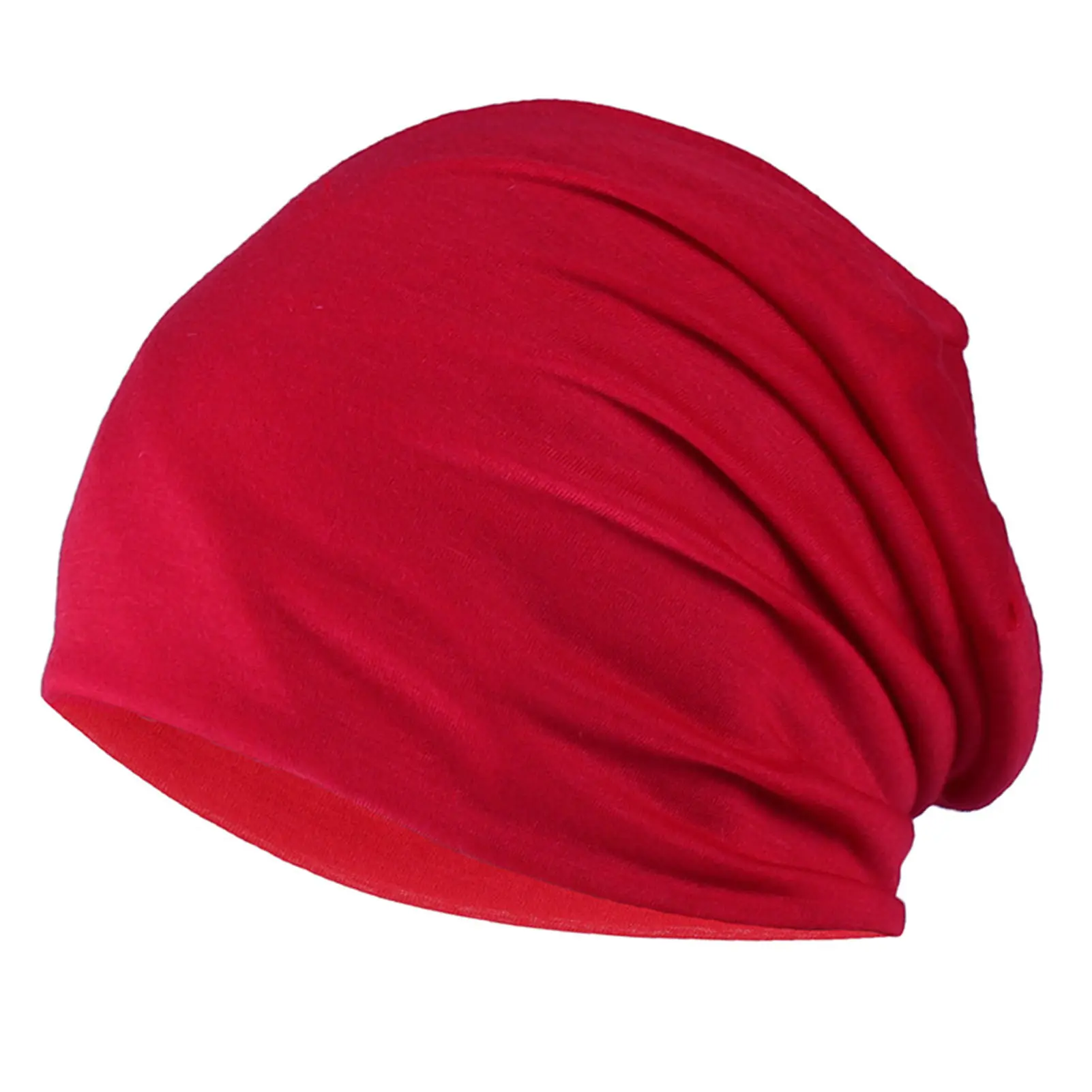 Fashion Solid Color Slouchy Cap Fashion Stacked Hat Thin Breathable Knit Beanie For Street Dance Stretchy Slouchy Cap Men Women