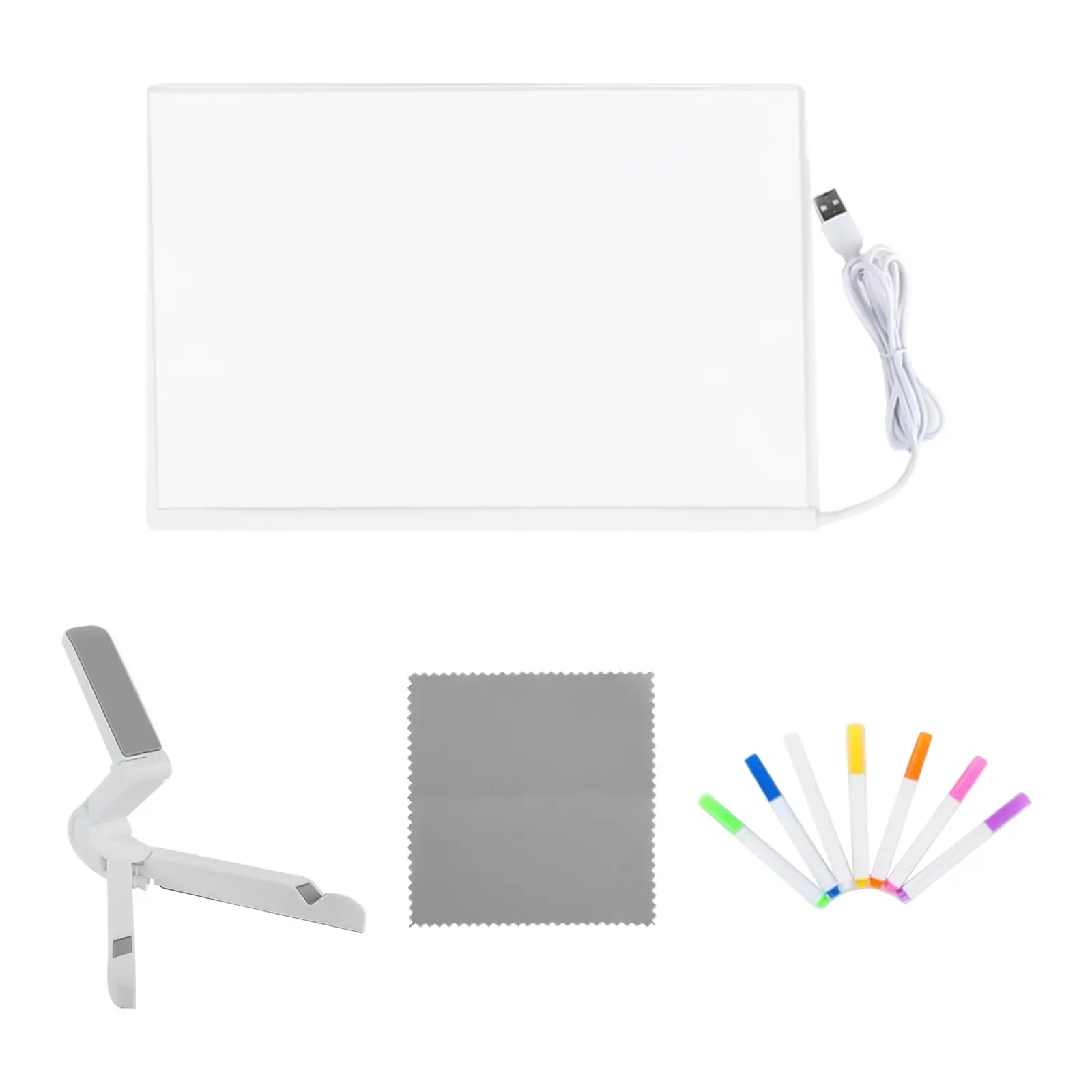 Led Note Board With Night Light Colorful 7 Pens Diy Acrylic Message Board Children‘s Drawing Board For Kids Birthday Gift