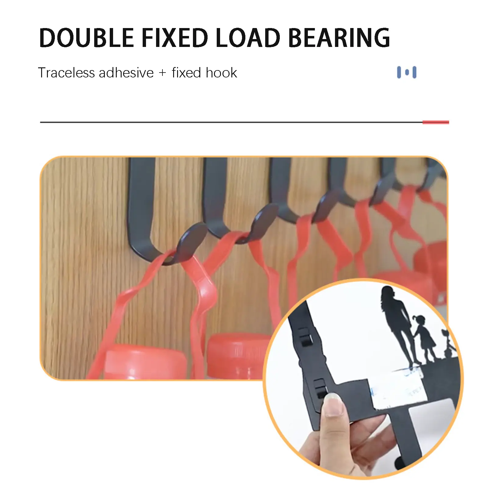 Punch-free Door Behind Wrought Iron Hook Clothes Coat Towel Rack Home Bathroom Finishing Rack Kitchen Accessories Rack