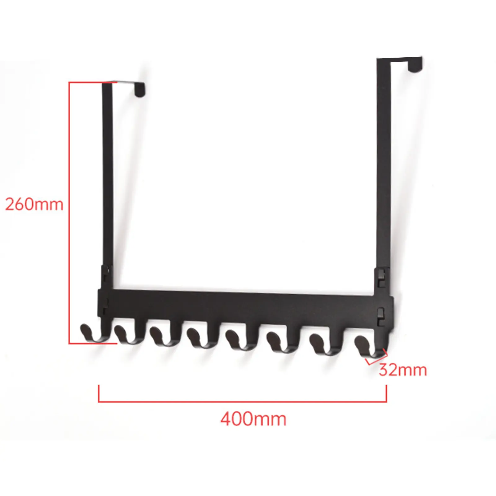 Punch-free Door Behind Wrought Iron Hook Clothes Coat Towel Rack Home Bathroom Finishing Rack Kitchen Accessories Rack