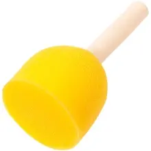 Wooden Handle Mushroom Head Sponge Brush Children DIY Painting Sponge Seal Set Paint Graffiti Create Unique Art Brush