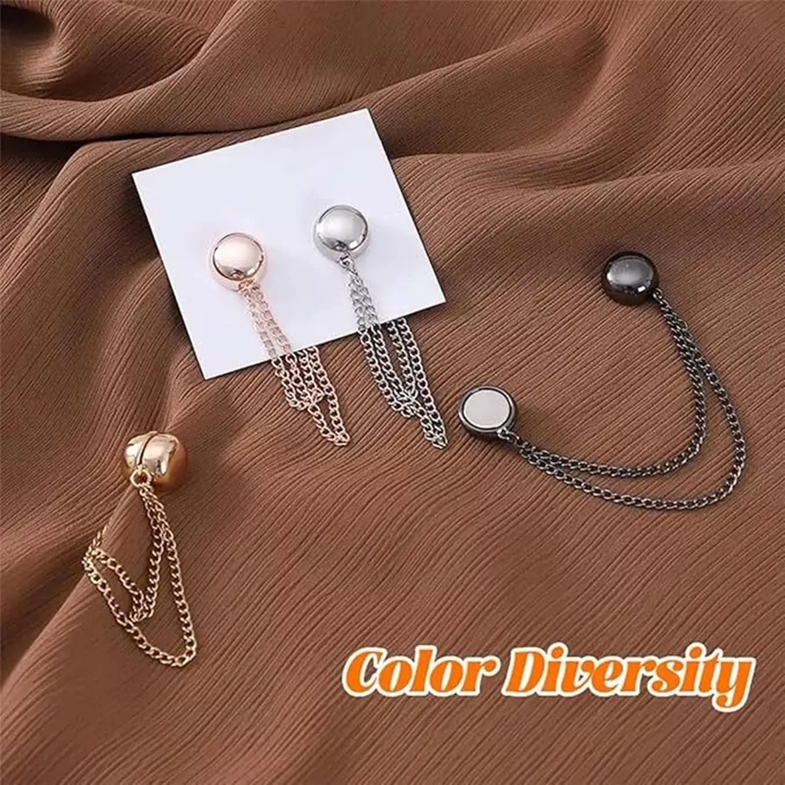 Magnetic Buttons Clips Metal Brooch Hats Hairbands Clothes Magnets Pins Suitable for Shirts Sleeves Skirts Trousers Fixing