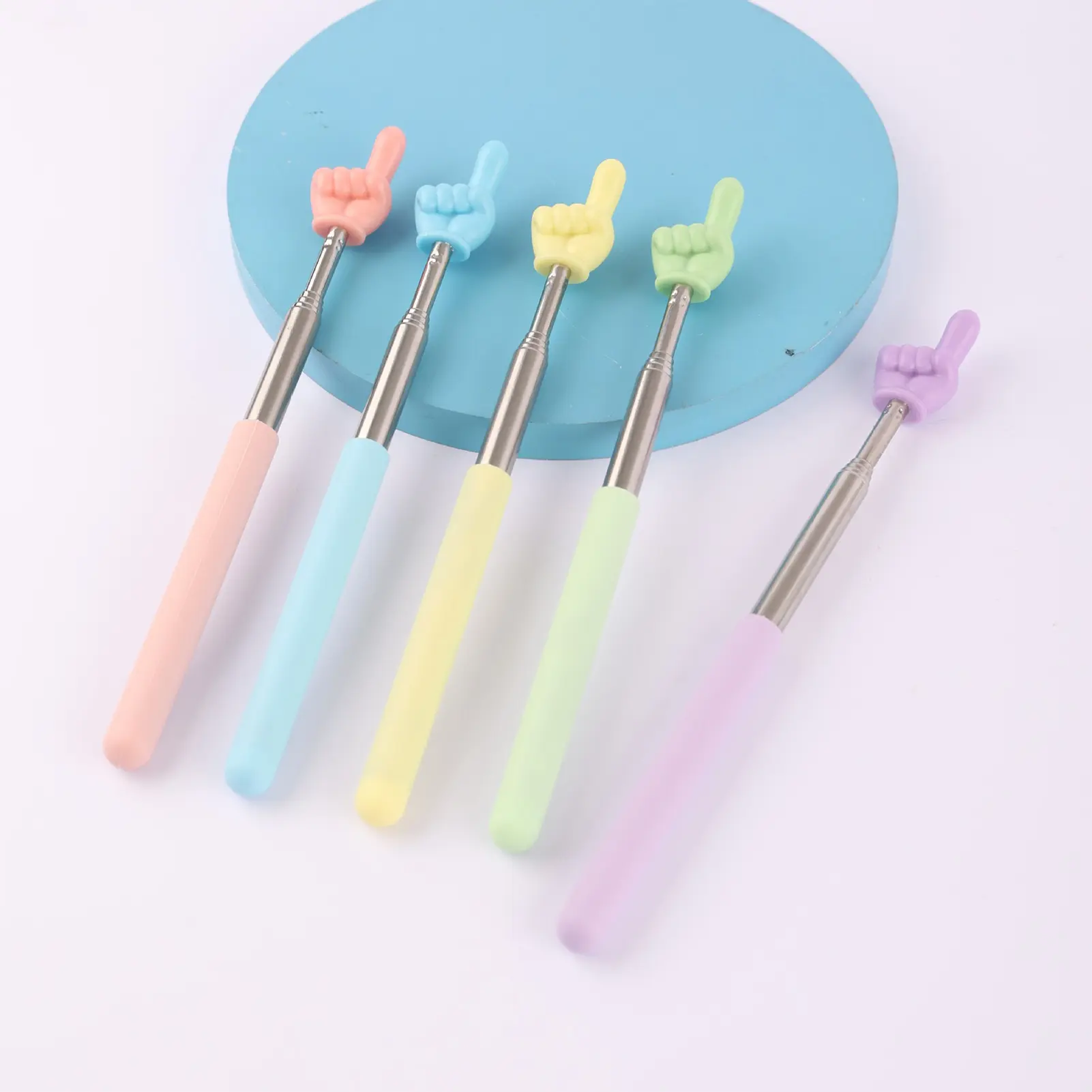 Long Telescopic Teachers Pointer 68cm Colorful Extendable Pointer Stick Finger Hand Pointer for Classroom Supplies Kids Reading