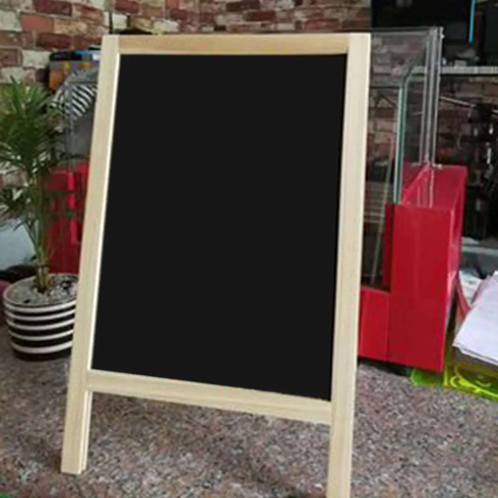 1Pc Independent Double-sided Blackboard Wooden A Frame Is Used For Sketchpad Teaching Mini Board Activity Sign Party Decoration