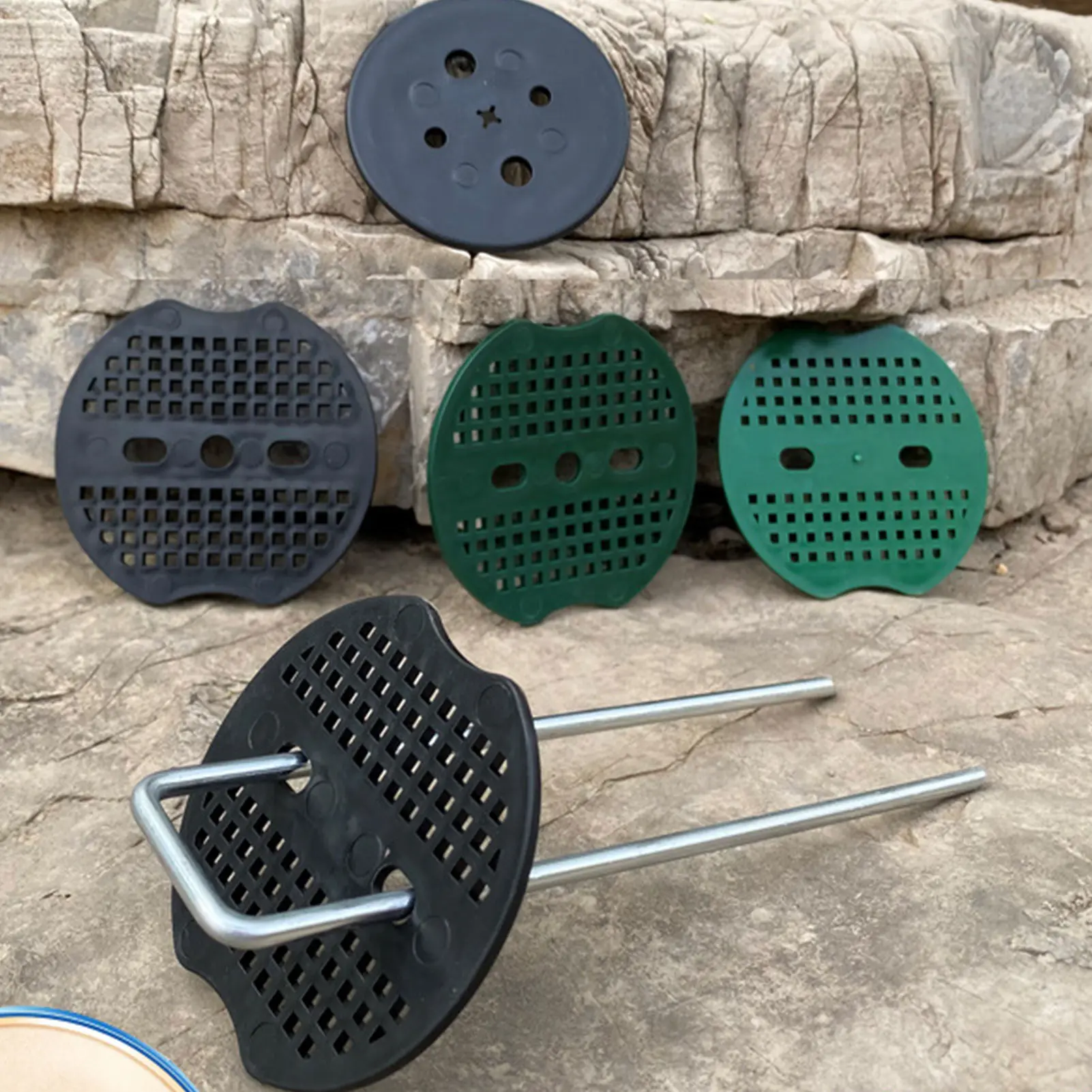 50/100pcs Nail Grid Gasket Plastic Gasket Garden Grass-proof Cloth Nail Garden Greening Ground Cover Garden Lawn Fixing Nail