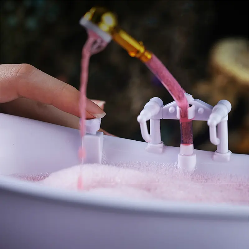 1:6 Scale Dollhouse Electric Bathtub Bathroom Furniture Miniature Bathroom Kids Dollhouse Toy Accessories