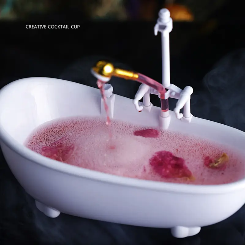 1:6 Scale Dollhouse Electric Bathtub Bathroom Furniture Miniature Bathroom Kids Dollhouse Toy Accessories