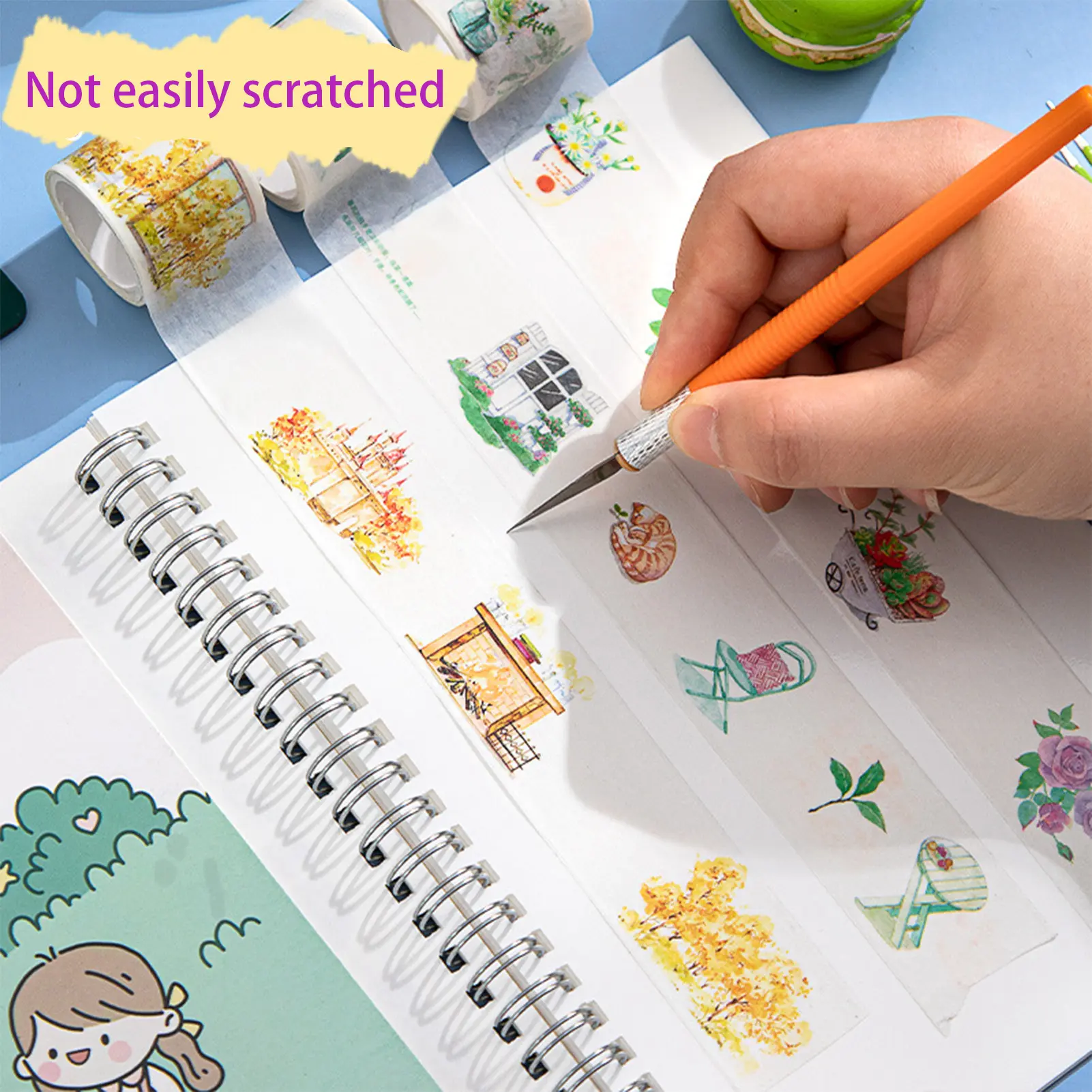 Blank A5 Sticker Collecting Books Reusable Release Paper Double-sided Stickers Storage Organizer for Washi Tape Storage