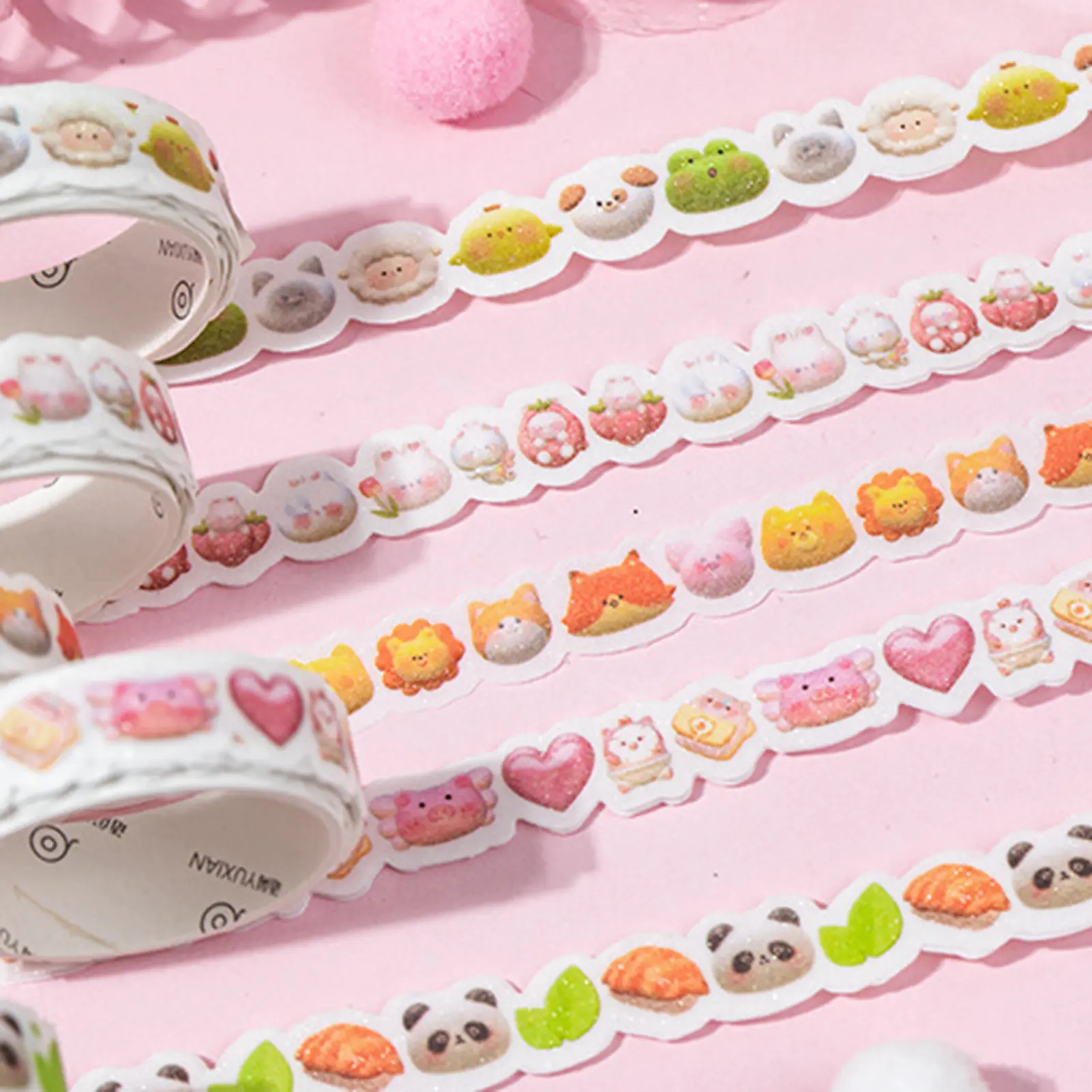 5 Rolls/set Washi Tape Little Fresh Decorative Tape Cute Cartoon Special-shaped Washi Tape Journal Diy Tapes Set orean Style