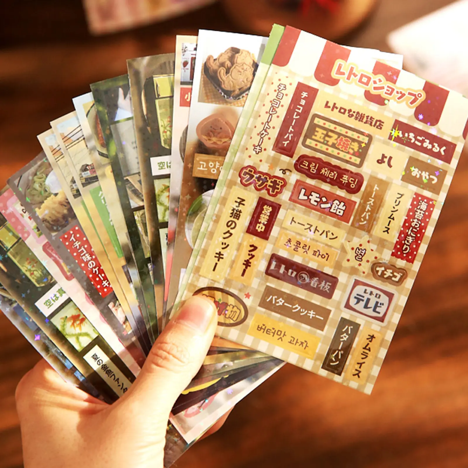 Stickers Book Kawaii Japanese Style Glitter Film Die-cutting Sticker Book Diy Handmade Scrapbook Aesthetic Stationery