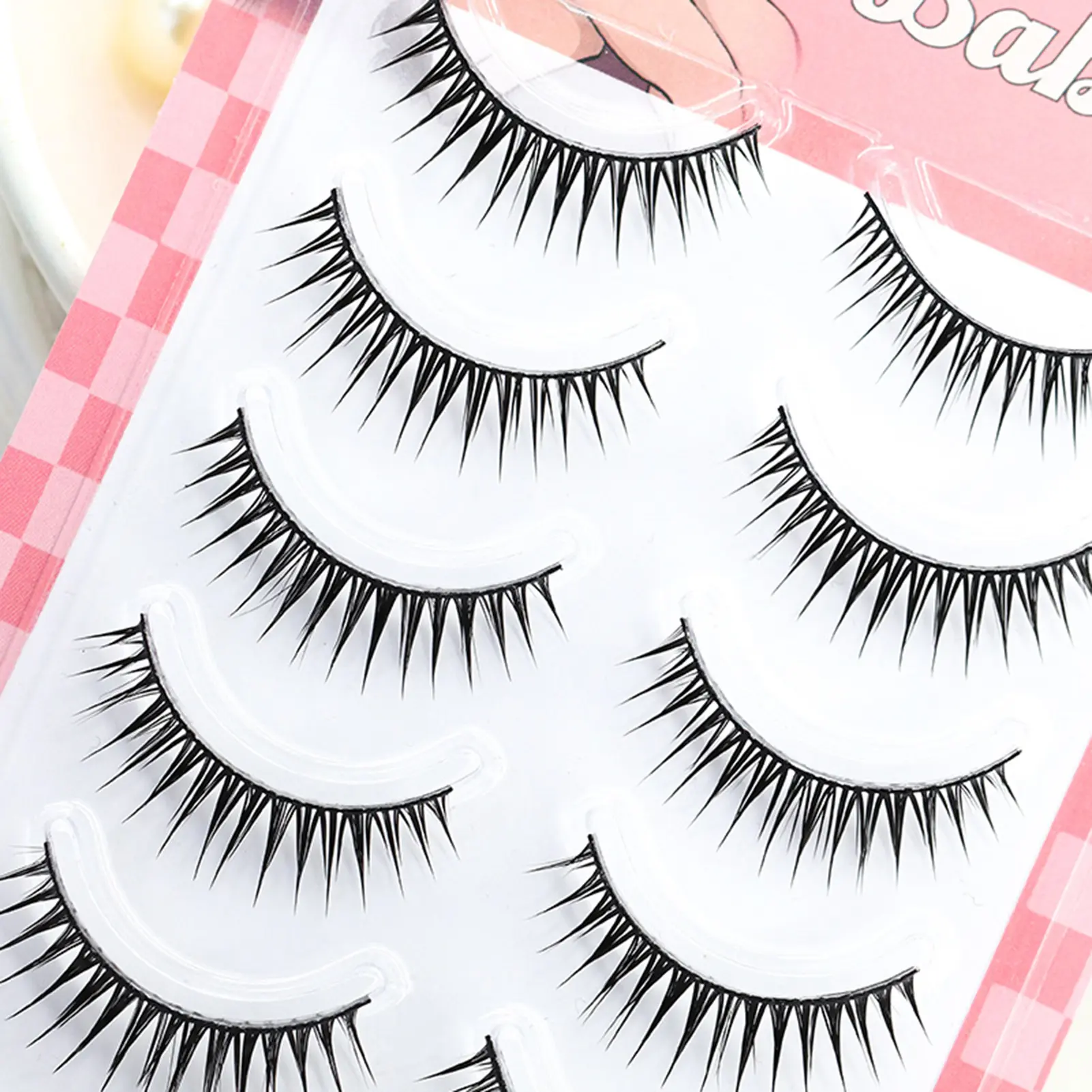5 Pair False Eyelashes Strip Wispy Fake Lashes Natural Spiky Wispy Thick Eye Lash For Day-To-Day Use Wedding Vacation Gift