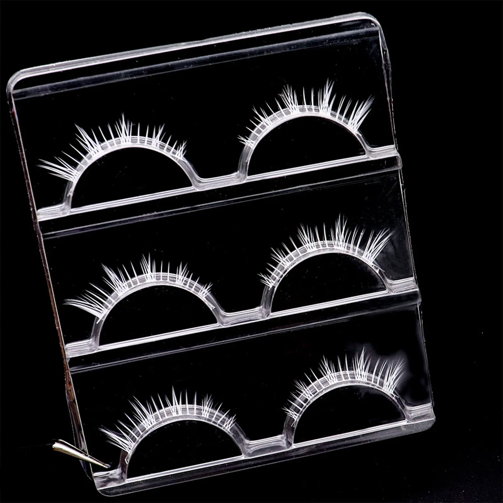 False Eyelashes Cosplay White One-Piece False Eyelashes Natural Thin Band False Eyelashes for Beauty Blogger Makeup Supplies