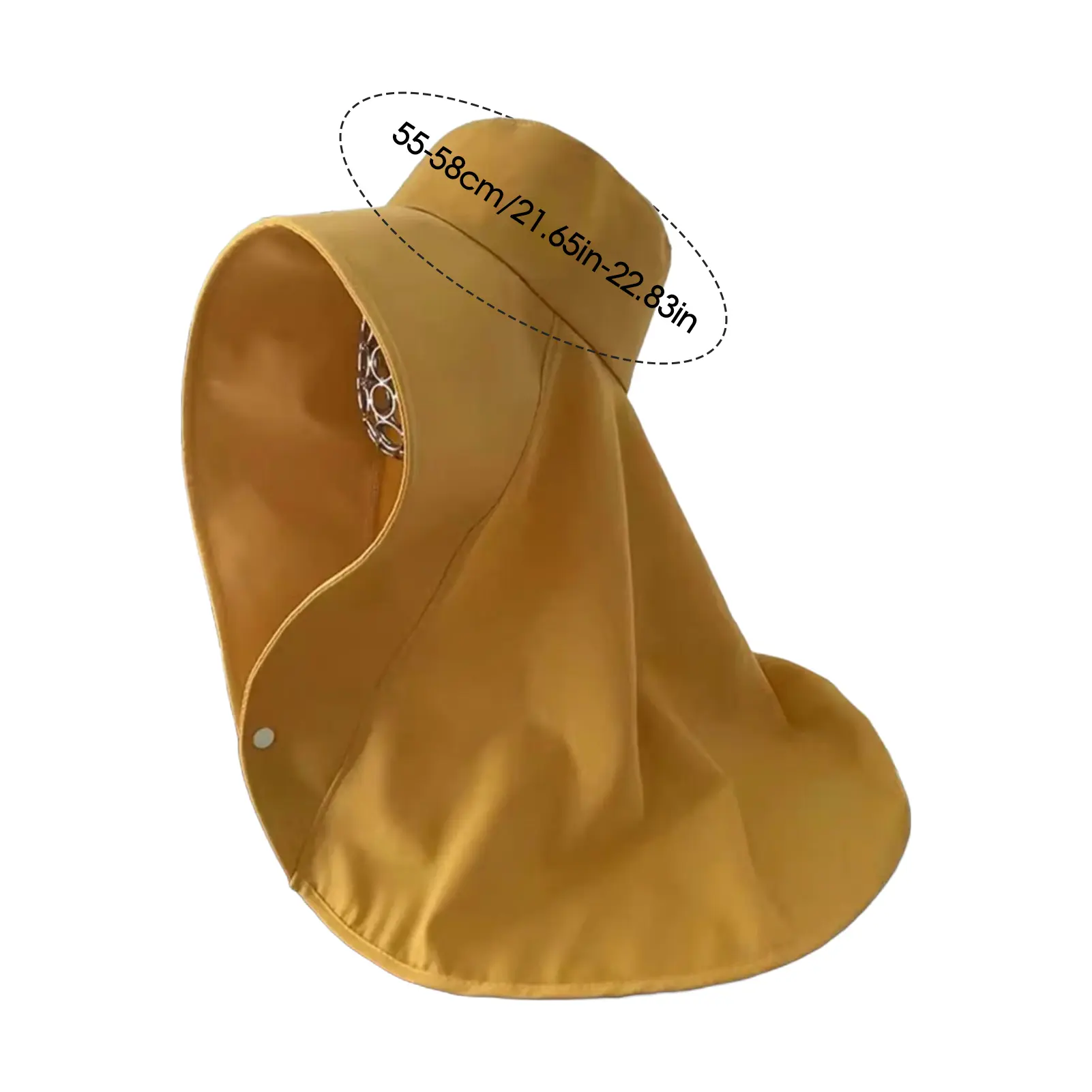 Women's Bucket Hat with Neck Cover Hat with Neck Cover Soild Breathable Wide Brim Hats for Travel Holiday Beach Playing