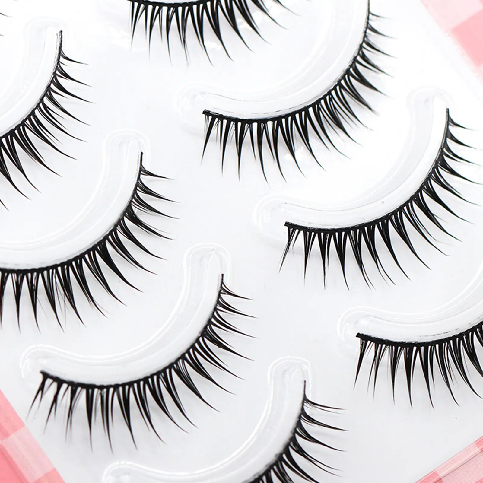 5 Pair False Eyelashes Strip Wispy Fake Lashes Natural Spiky Wispy Thick Eye Lash For Day-To-Day Use Wedding Vacation Gift