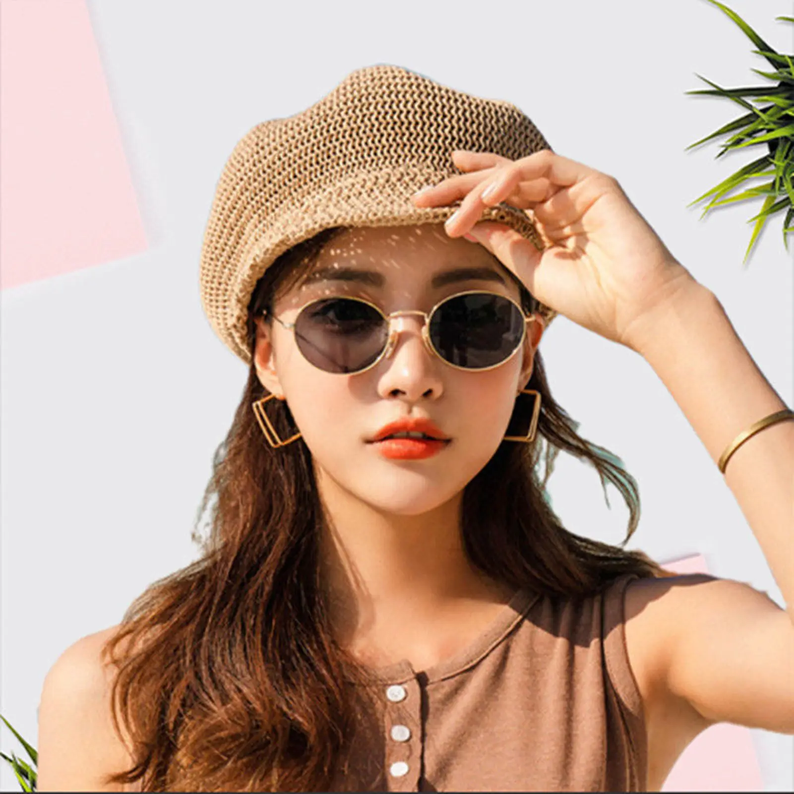 Women's Trendy Beret Hats Classic French Style Beret for Women Solid Color Soft Fabric Summer Sun Protection Beret for Outdoor
