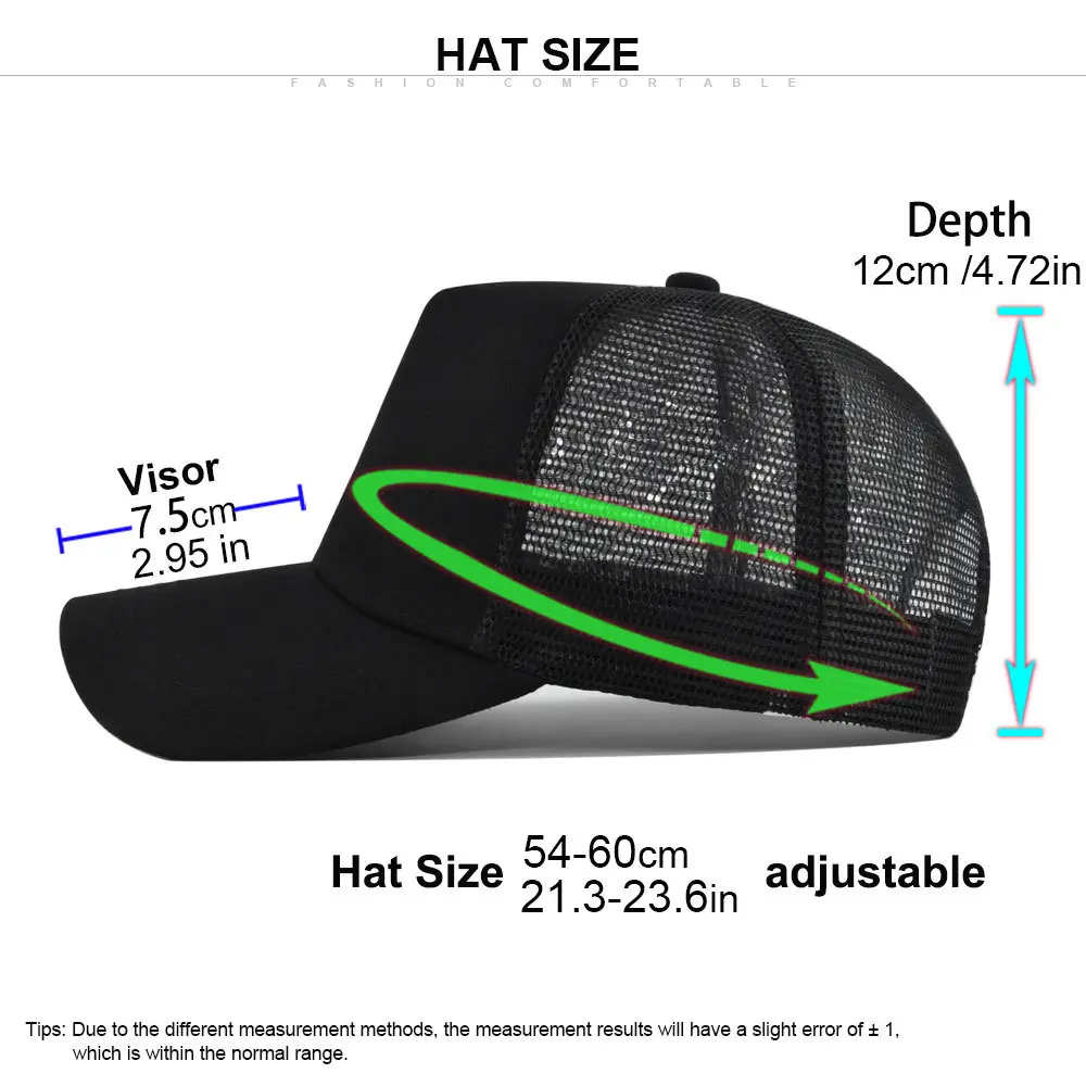 Solid Color Truck Hat Cotton Breathable Baseball Cap Female Male Summer Sunshade Net Hat Big Head Bent Brim Hat Exquisite Gift