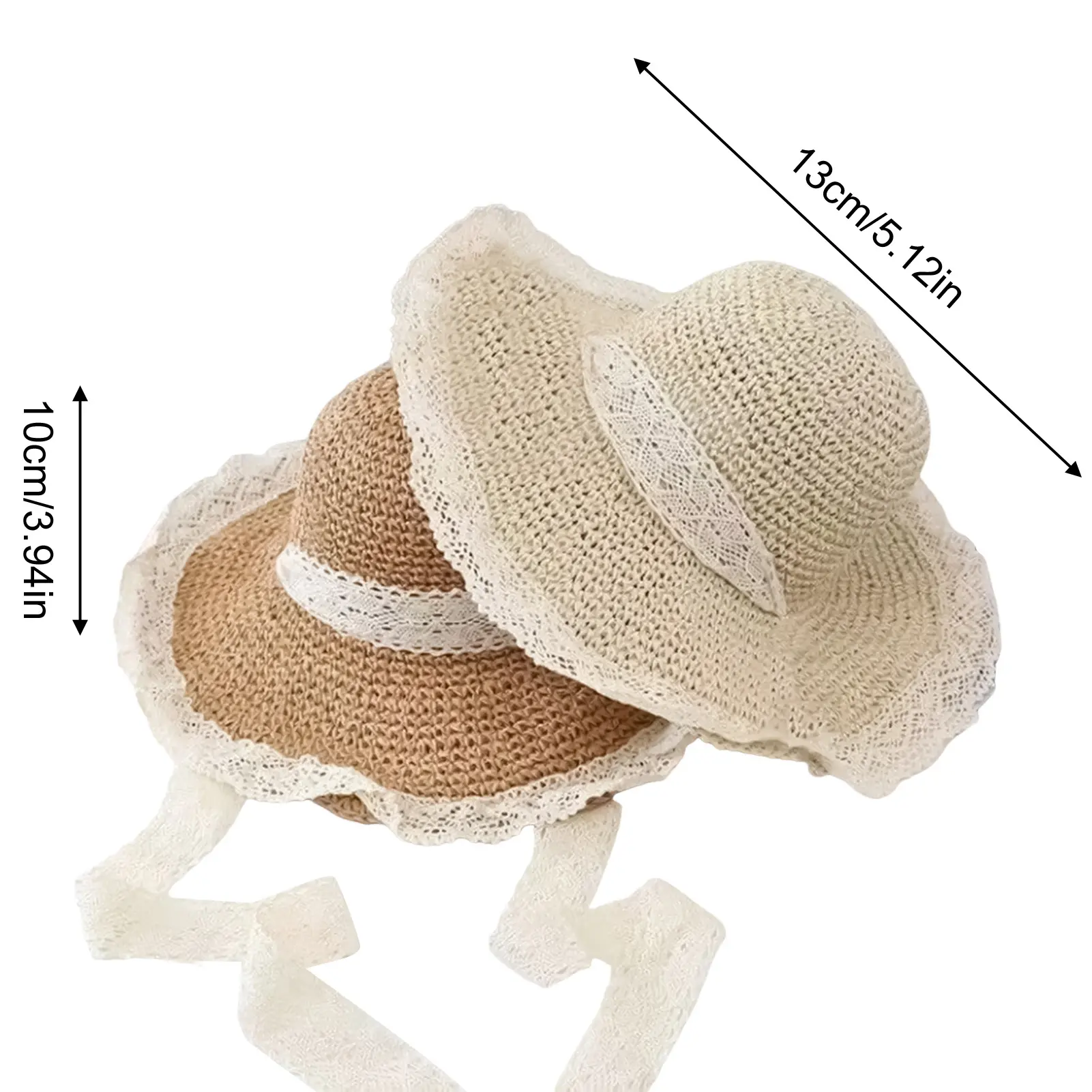 Women Summer Beach Sun Hat Women Wide Brim Summer Hat Portable Foldable Design Elegant Straw Hats for Pool Park Vacation Camping