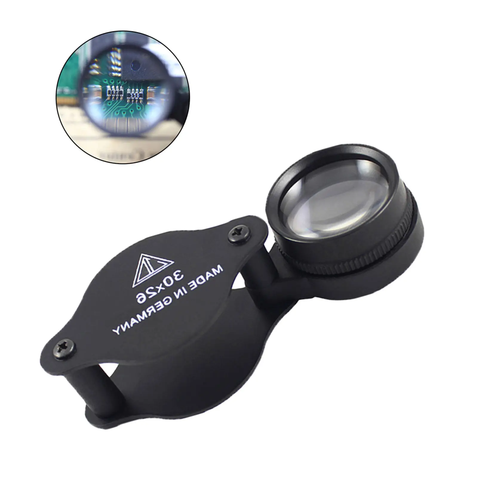 Gem, Jeweller, Stamp Philatelist, Coin Numismatic, Jewelry Loupe 30X26 Magnifier Foldable Portable Loupe Magnifier  Repair Tool