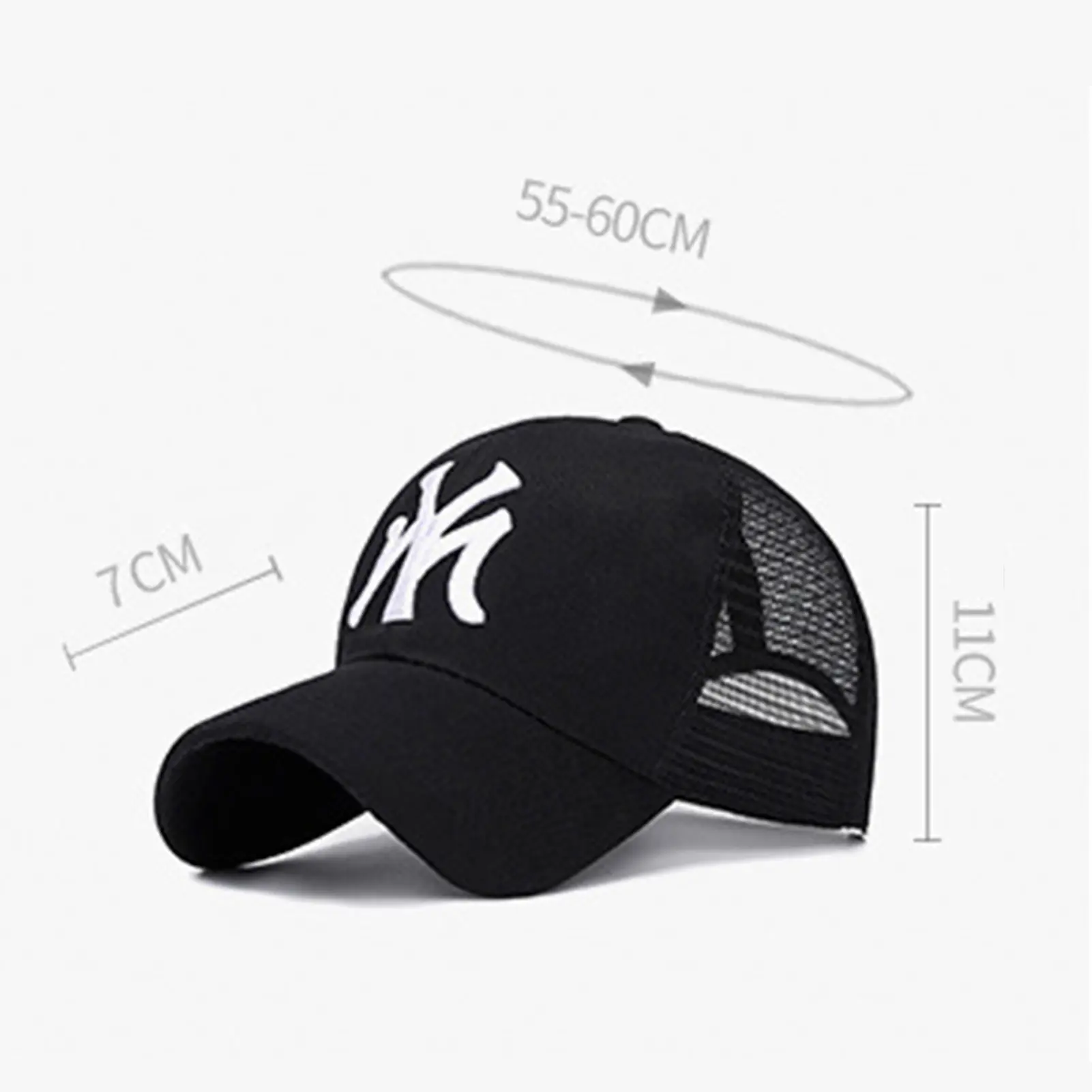 Letter Baseball Cap Embroidered Camouflage Spring And Autumn Outdoor Net Hat Adjustable Leisure Hat Sun Protection Hat