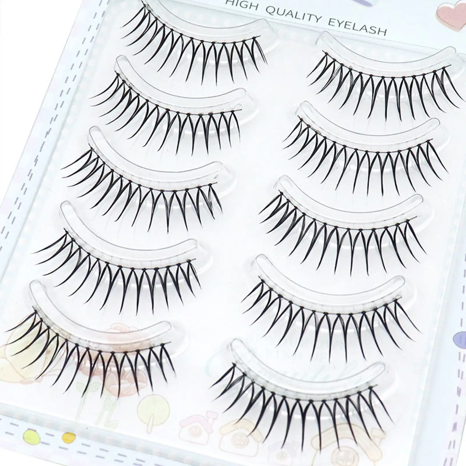 False Eyelashes U Shape Full Strip Lashes for Woman Black False Eyelashes for Enlarging Your Eyes Naturally Makeup Tools