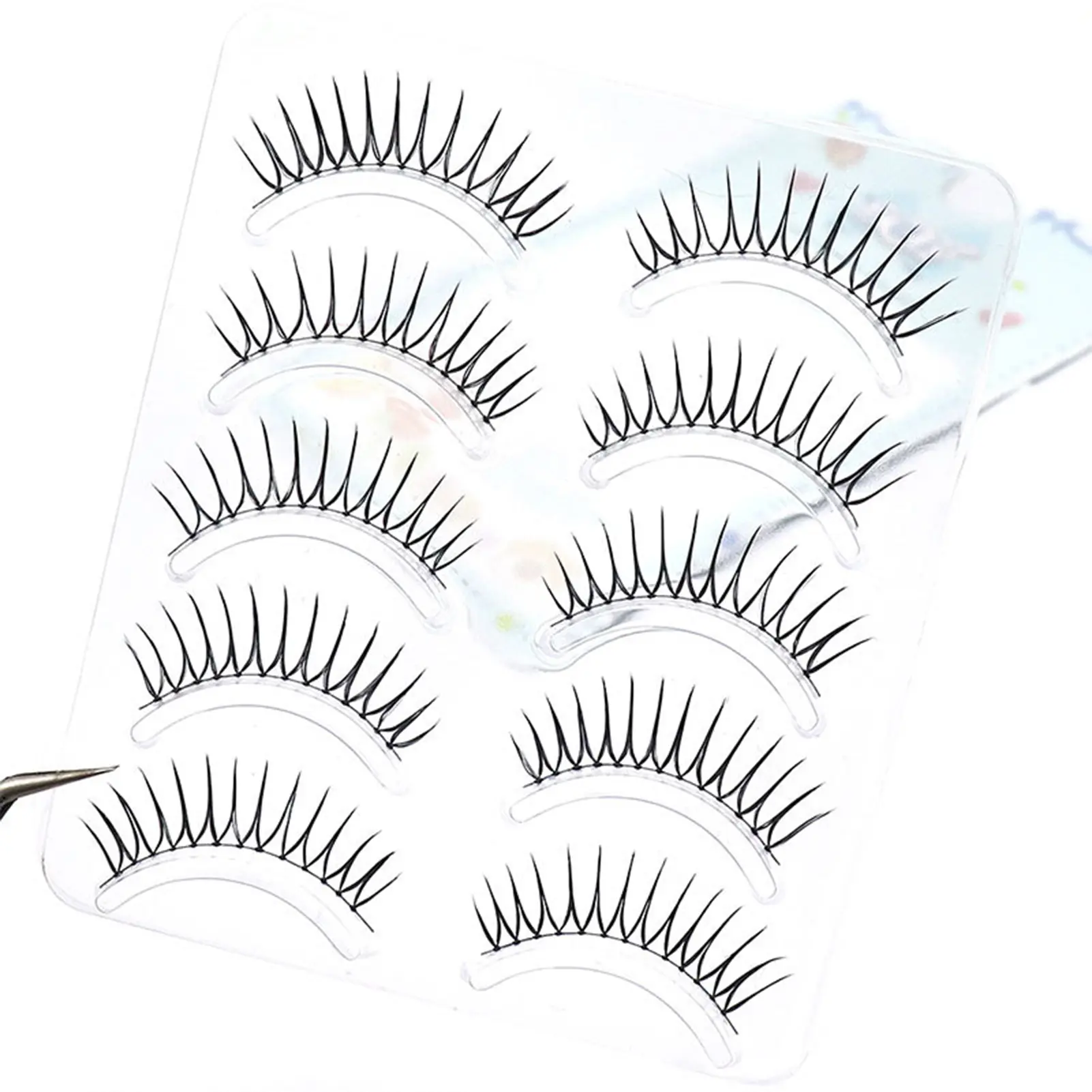 False Eyelashes U Shape Full Strip Lashes for Woman Black False Eyelashes for Enlarging Your Eyes Naturally Makeup Tools