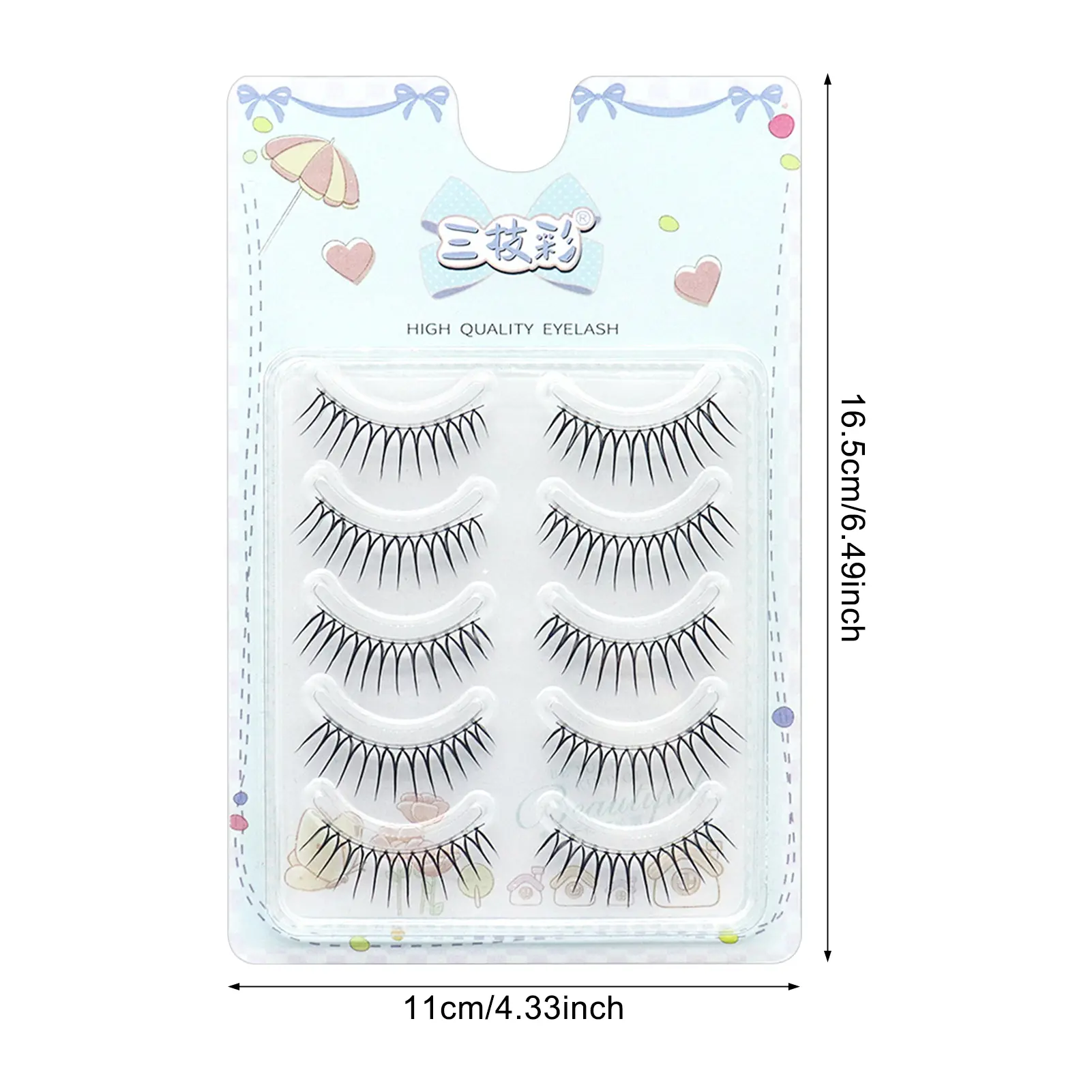 False Eyelashes U Shape Full Strip Lashes for Woman Black False Eyelashes for Enlarging Your Eyes Naturally Makeup Tools