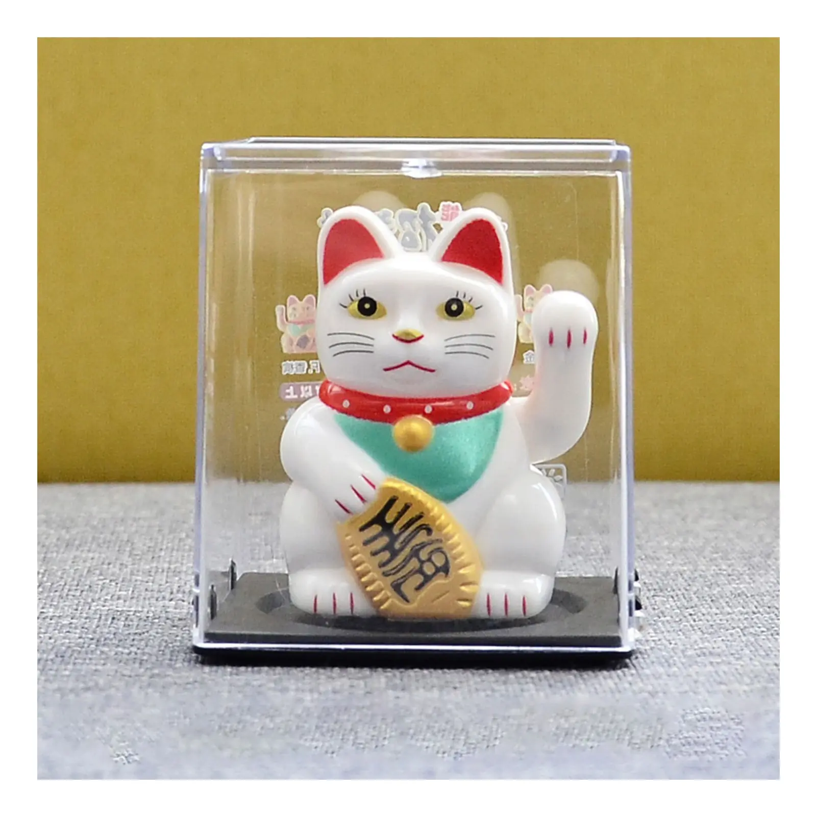 1pcs Solar Lucky Cat Mini Ornaments Shop Living Room Car Cute Creative Home Accessories Wealth Good Luck Exquisite Gift