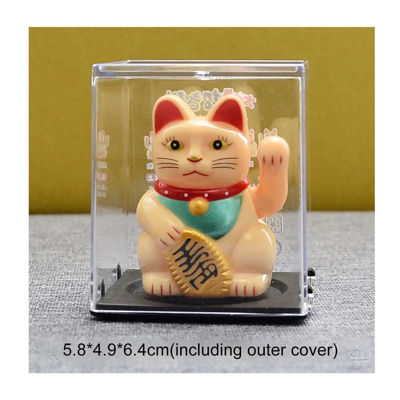 1pcs Solar Lucky Cat Mini Ornaments Shop Living Room Car Cute Creative Home Accessories Wealth Good Luck Exquisite Gift