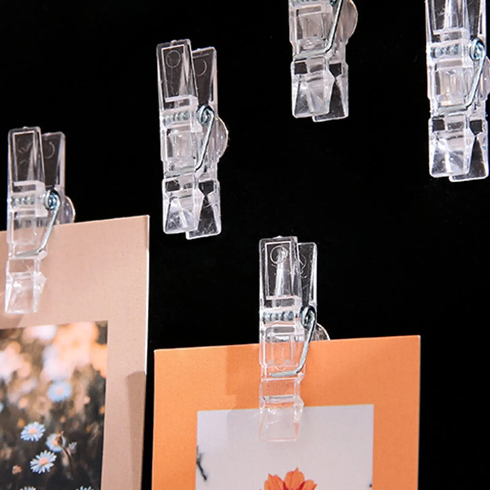 20Pcs Multifunctional Clip Thumbtack Cork Transparent Plastic Home Photo Wall Decoration Clip Transparent Felt Nails Metal