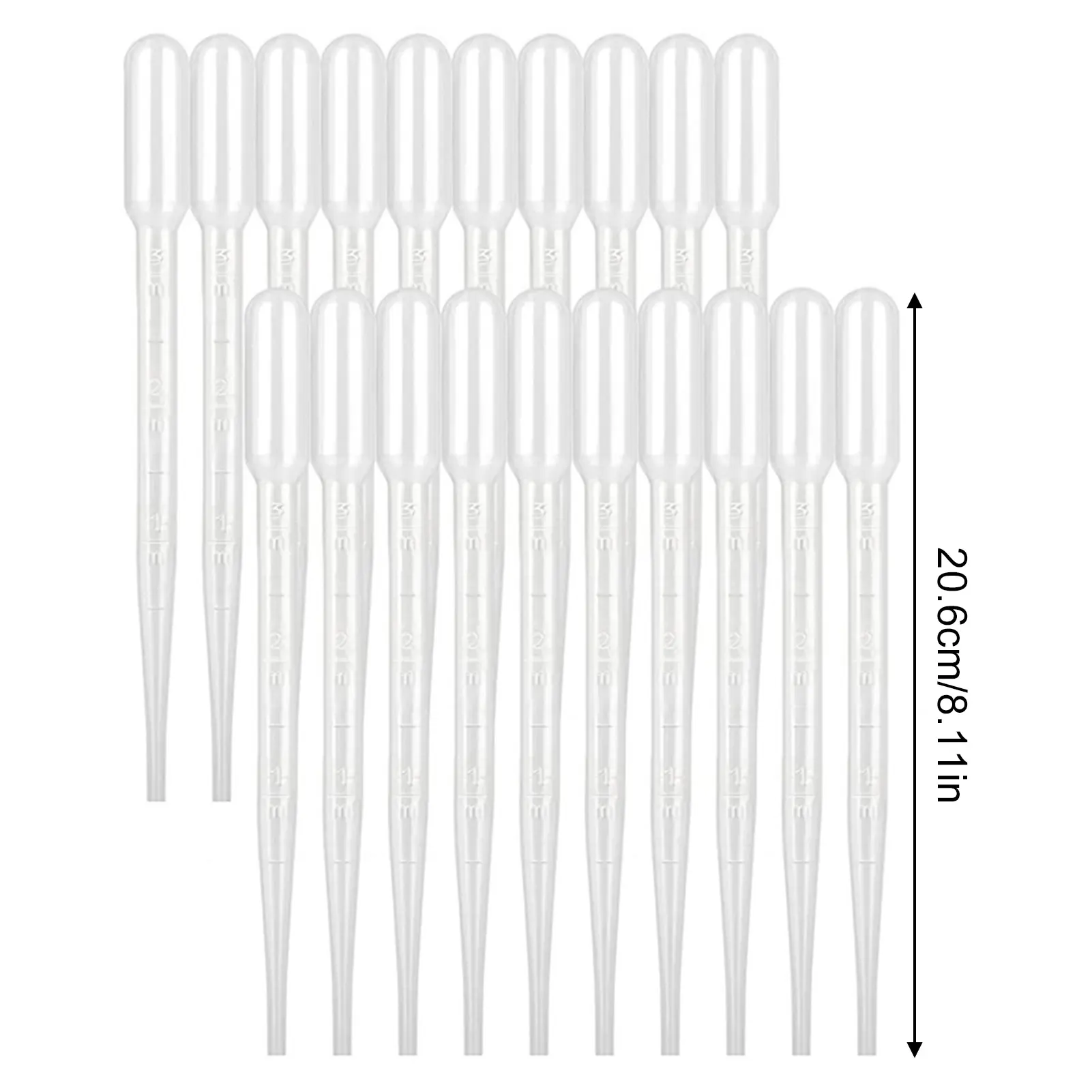 100pcs/lot Laboratory Pipette Plastic Disposable Graded Container Liquid Dropper Equipment Straw Tools Experimental Supplies