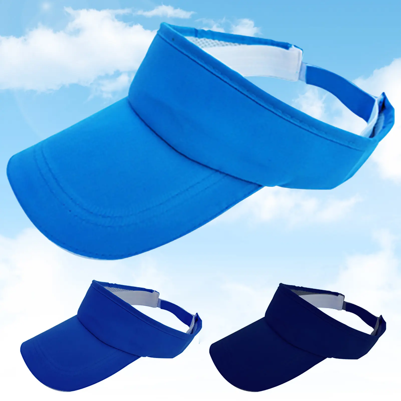 Sport Sun Visor Hats Men Women Breathable Adjustable Empty Top Cotton Baseball Caps for Travel Hiking Outdoor Sports Caps