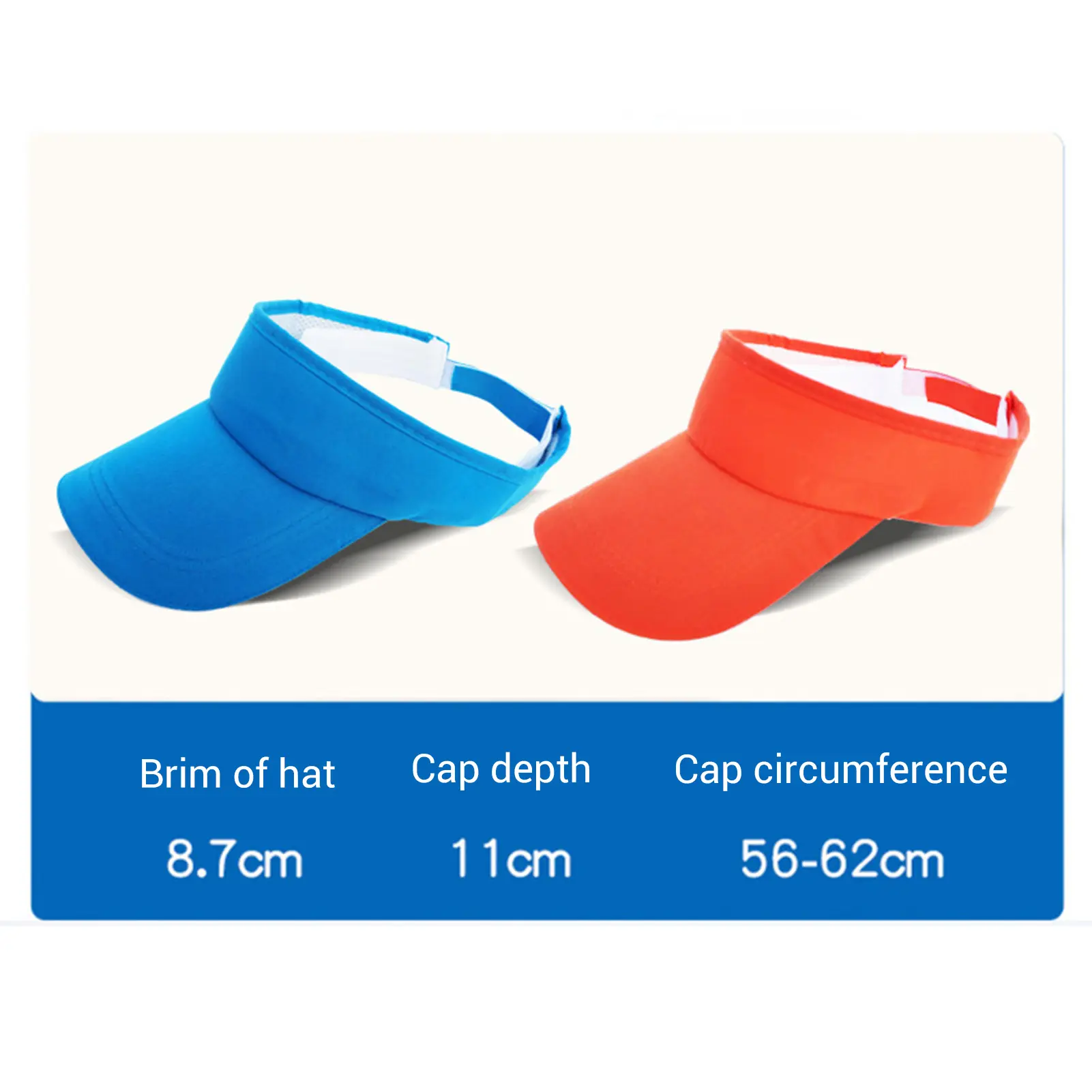 Sport Sun Visor Hats Men Women Breathable Adjustable Empty Top Cotton Baseball Caps for Travel Hiking Outdoor Sports Caps