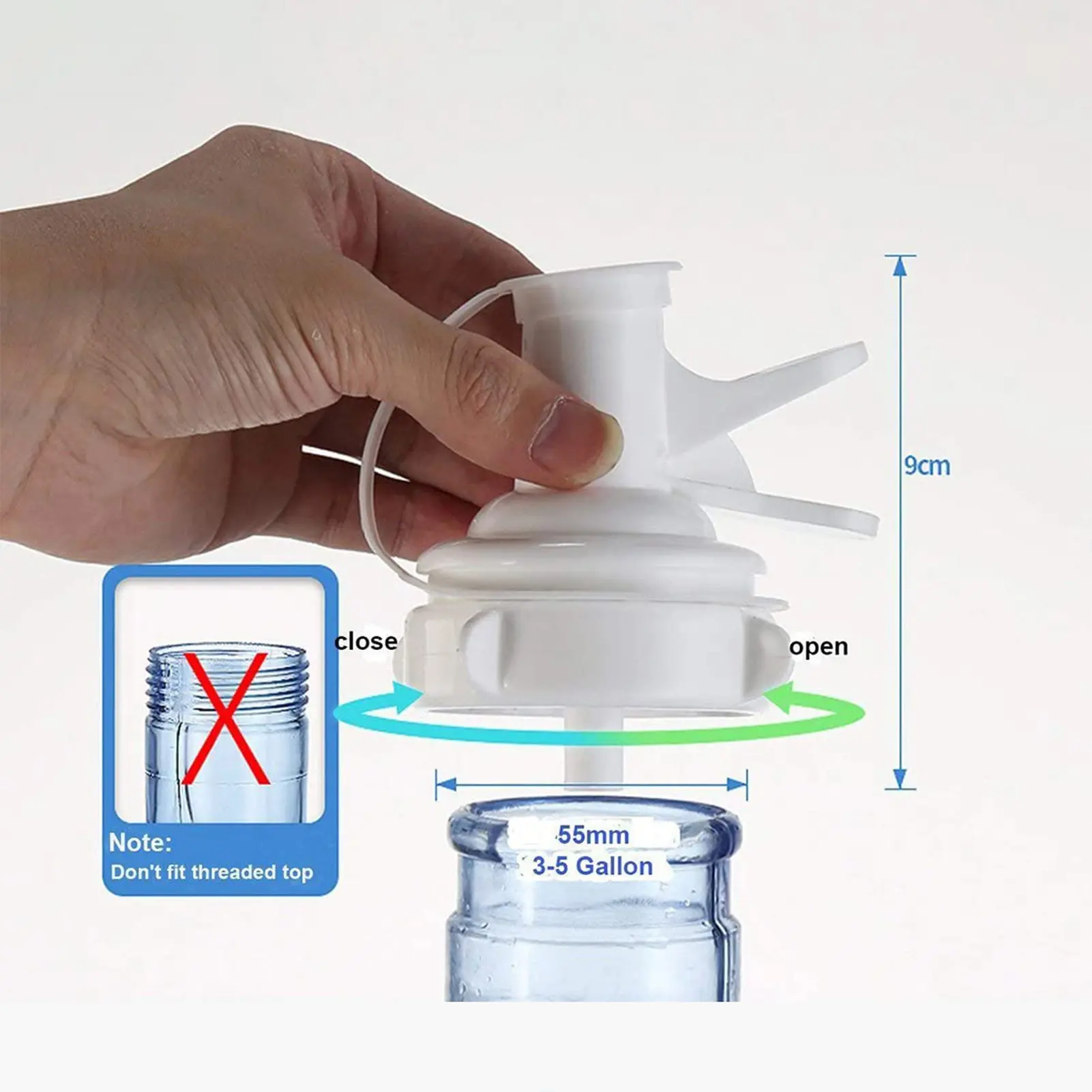 Reusable Plastic Spigot Faucet Water Dispenser Spout Bottle Cap Perfect For Office School Use Portable Water Dispenser Valve