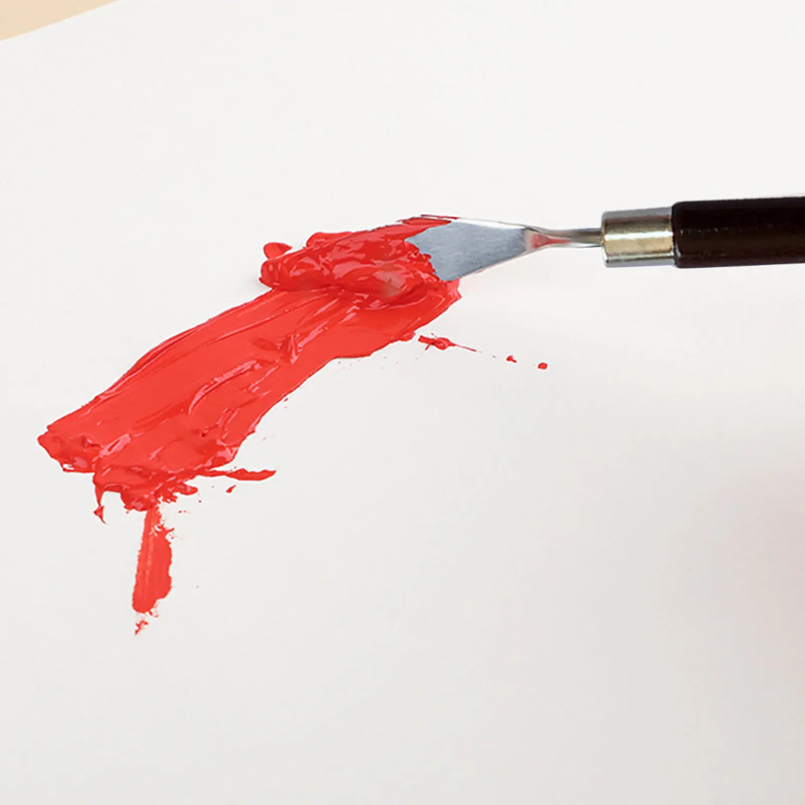 Student Art Oil Painting Scraper Wood Flat/tip Head Stainless Steel Pick Knife Gouache Pigment Pointed Color Mixing Shovel