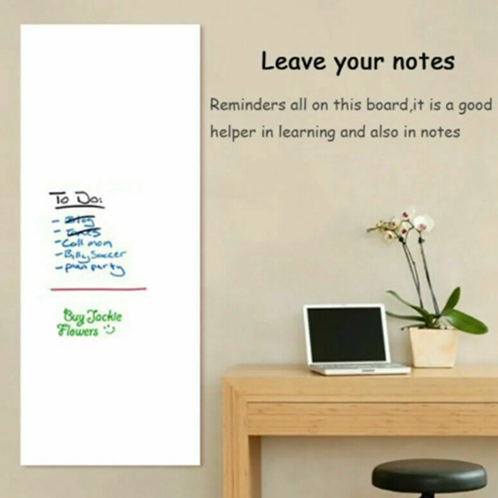 Adhesive Chalk Board Sticker White Black Wall Sticker To-do List Message Note Board Free Cutting Chalkboard for Kids Graffiti